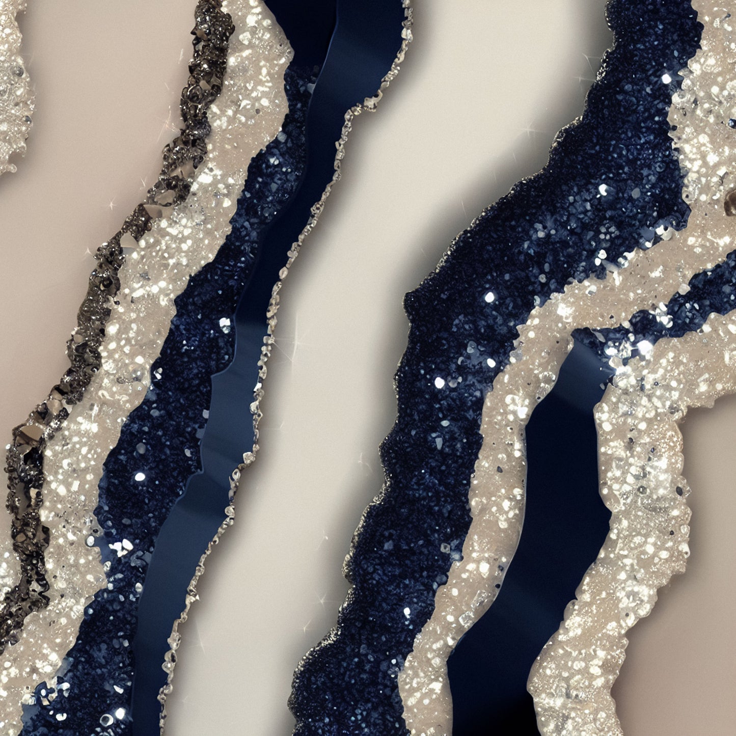 NAVY AND IVORY GLAM AGATE PATTERN VINYL - MULTIPLE VARIATIONS