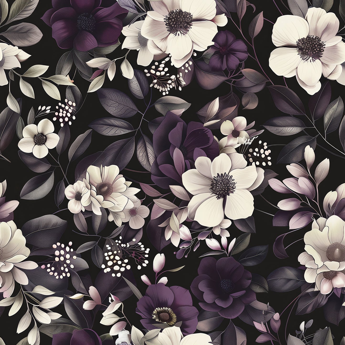 PLUM FLORAL VINYL - MULTIPLE VARIATIONS