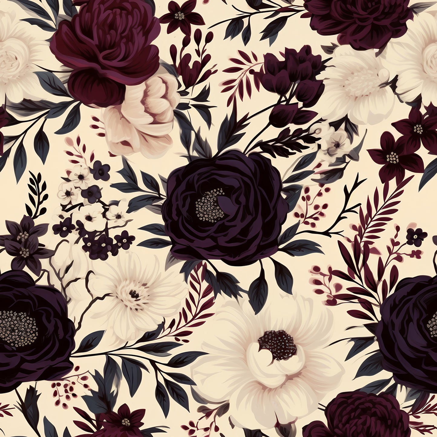 PLUM FLORAL VINYL - MULTIPLE VARIATIONS