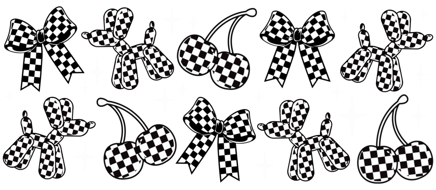 CHECKER BALLOON DOG - CAN WRAP
