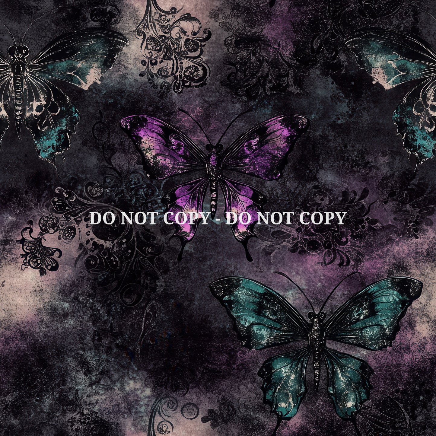 GRUNGE NOIR BUTTERFLIES - MULTIPLE VARIATIONS