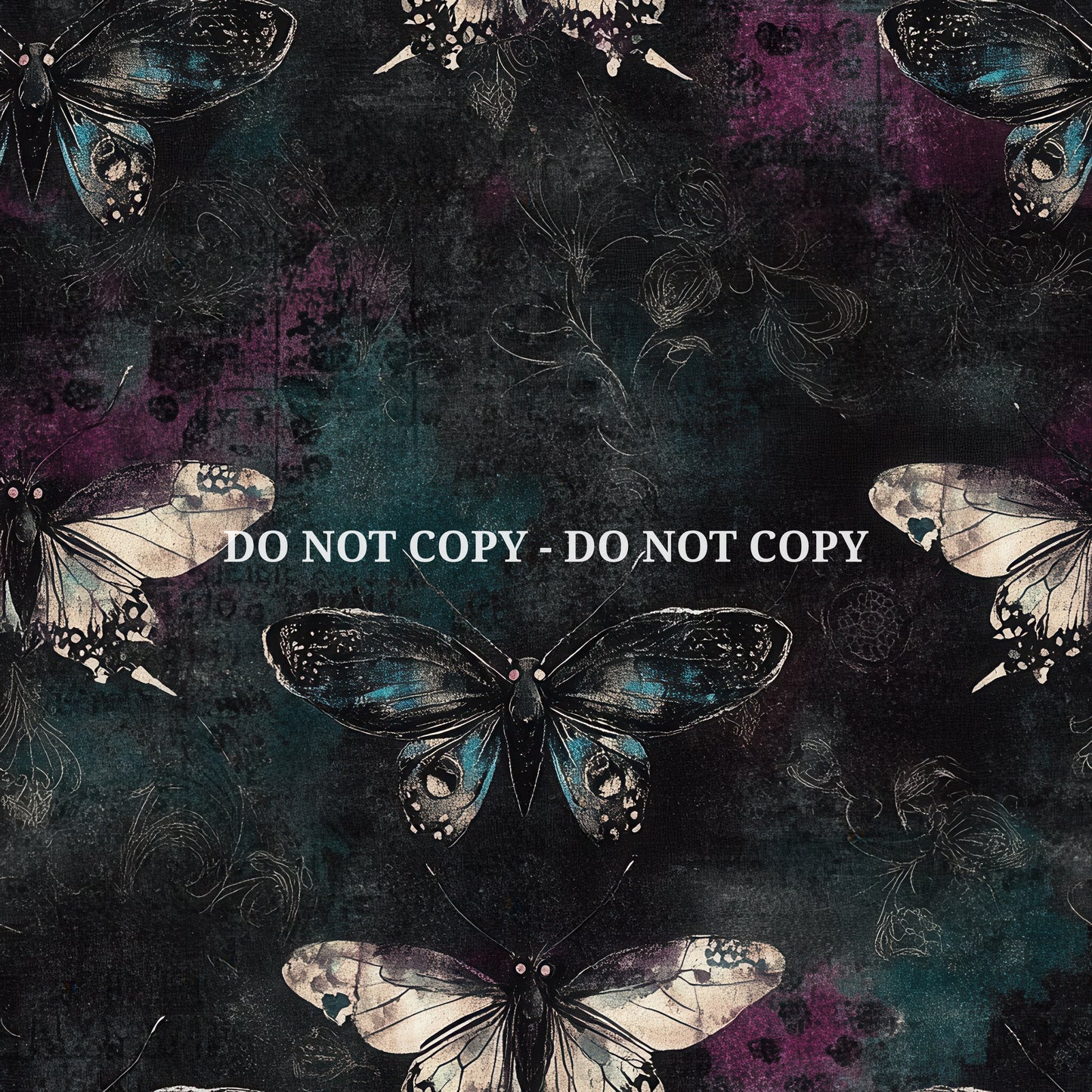 GRUNGE NOIR BUTTERFLIES - MULTIPLE VARIATIONS