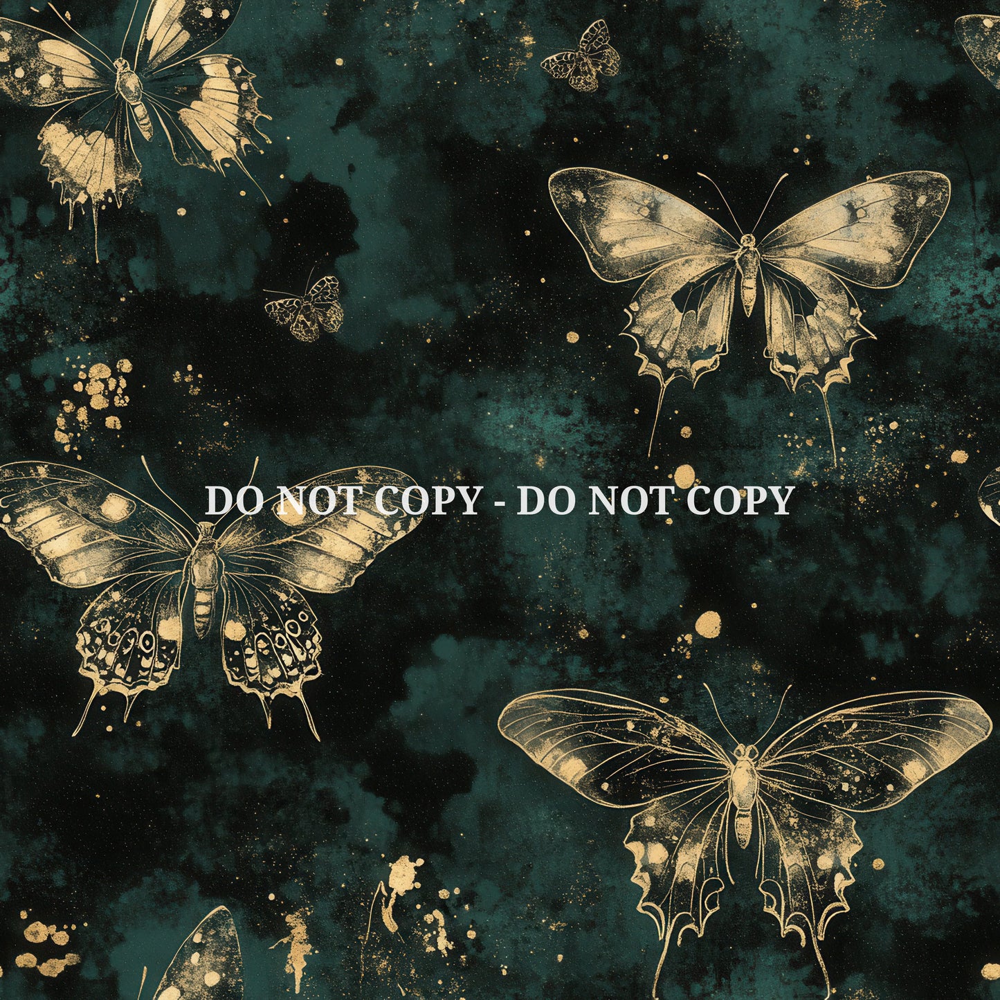 GRUNGE EMERLAND BUTTERFLIES - MULTIPLE VARIATIONS