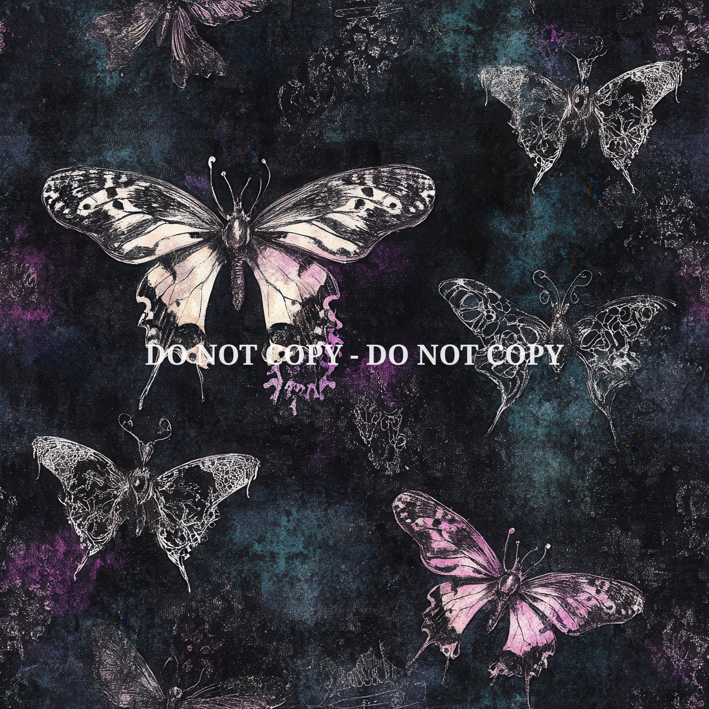 GRUNGE NOIR BUTTERFLIES - MULTIPLE VARIATIONS
