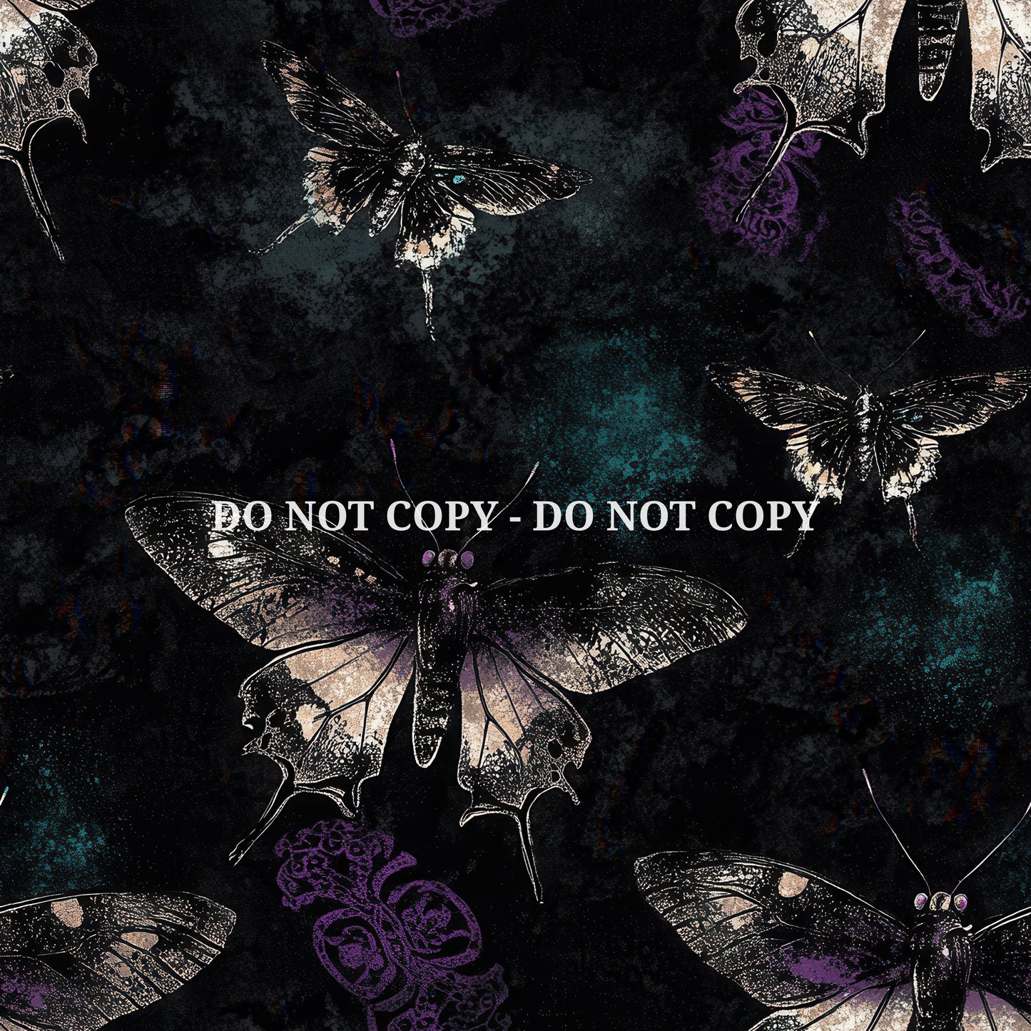 GRUNGE NOIR BUTTERFLIES - MULTIPLE VARIATIONS