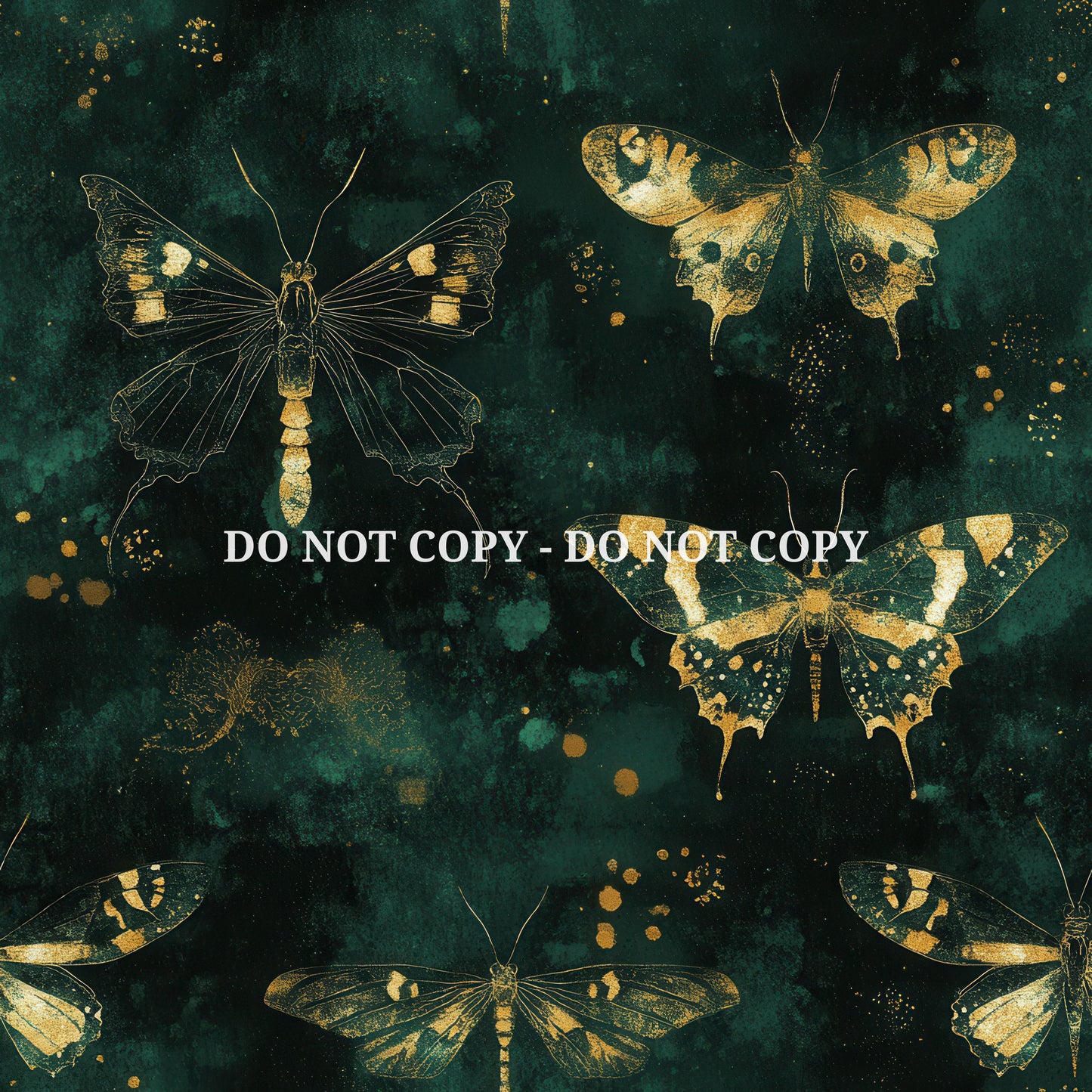 GRUNGE EMERLAND BUTTERFLIES - MULTIPLE VARIATIONS