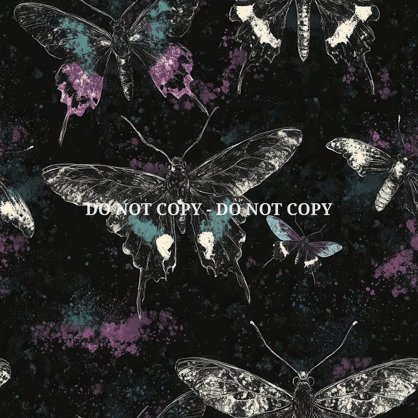 GRUNGE NOIR BUTTERFLIES - MULTIPLE VARIATIONS