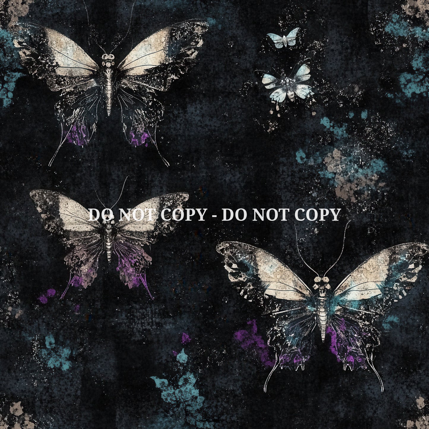 GRUNGE NOIR BUTTERFLIES - MULTIPLE VARIATIONS