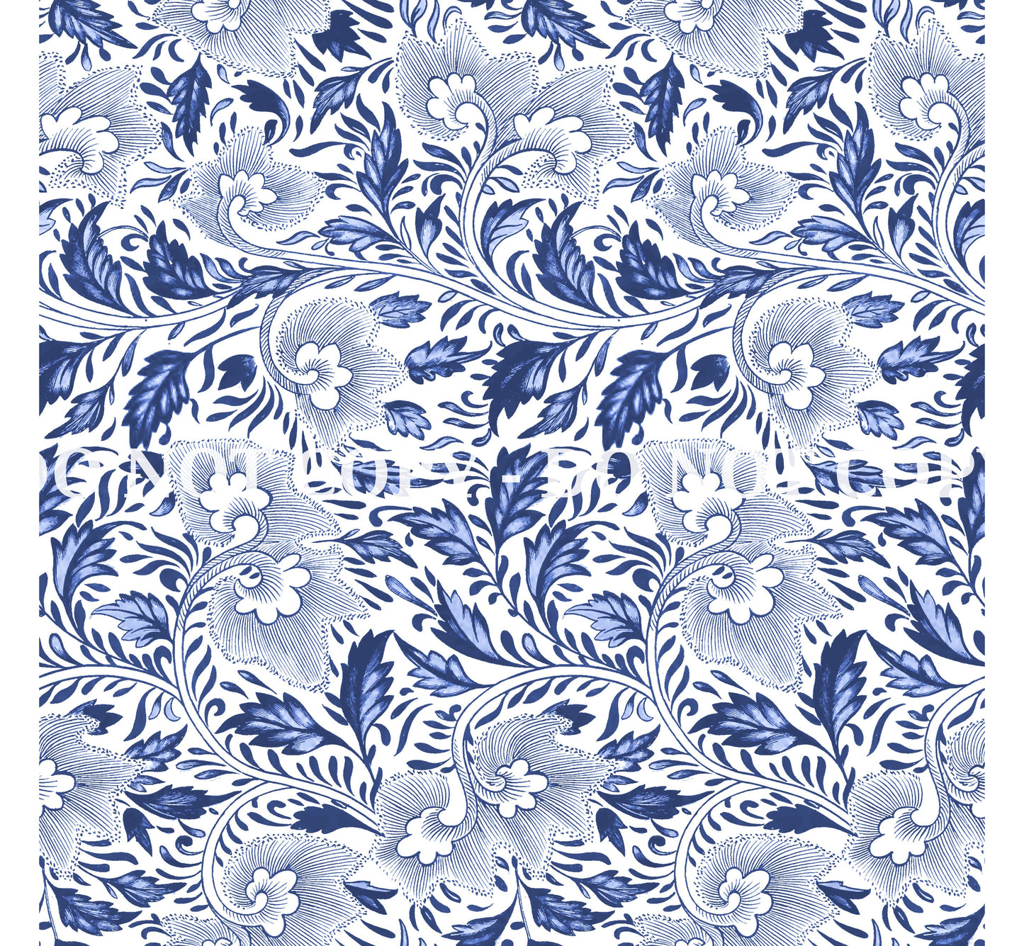 BLUE CHINA DISH PATTERN VINYL - MULTIPLE VARIATIONS