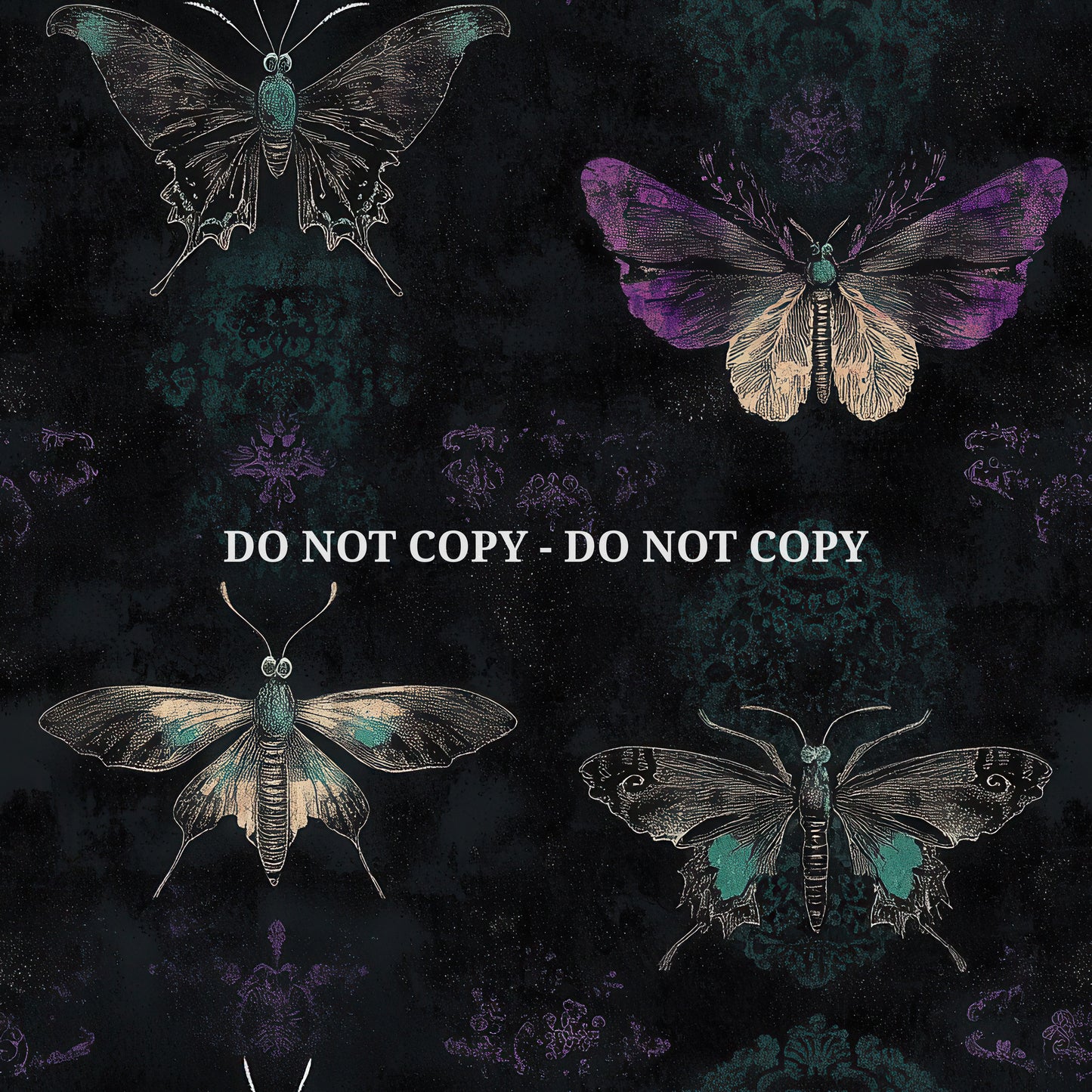 GRUNGE NOIR BUTTERFLIES - MULTIPLE VARIATIONS