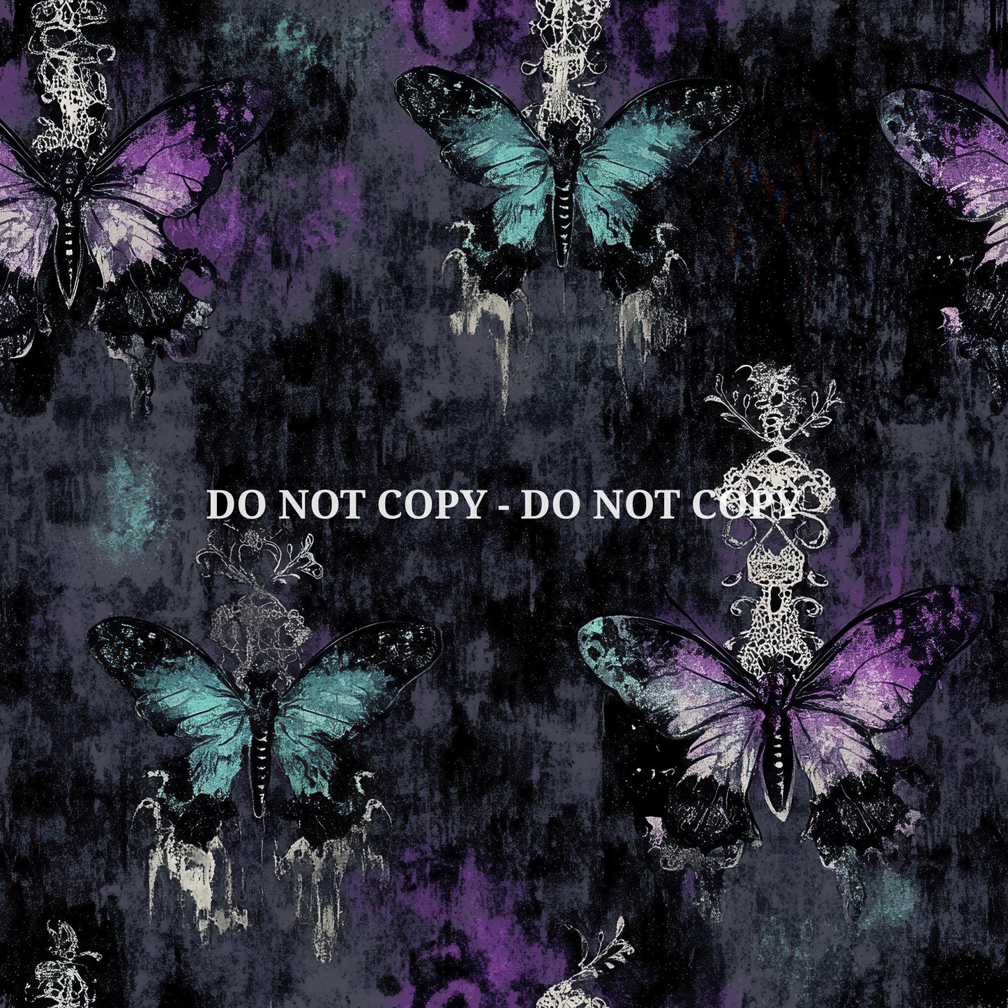 GRUNGE NOIR BUTTERFLIES - MULTIPLE VARIATIONS