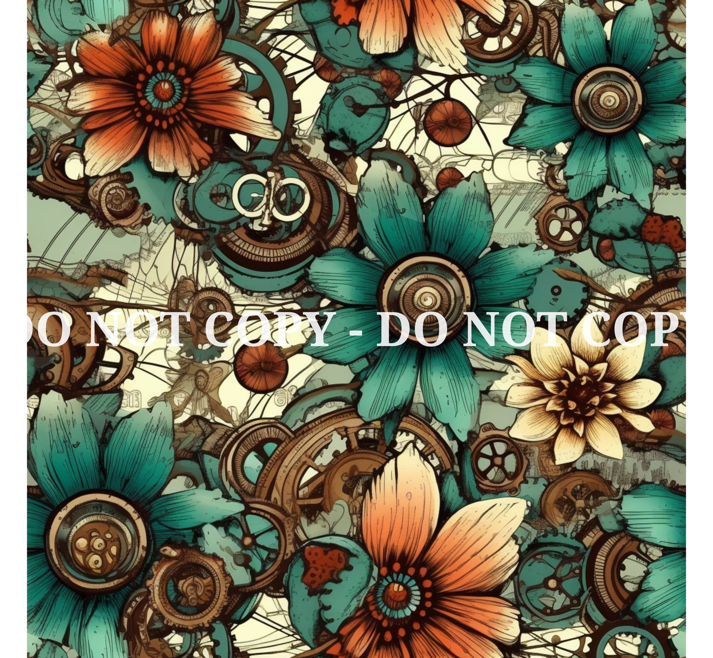 STEAMPUNK FLORAL VINYL - MULTIPLE VARIATIONS