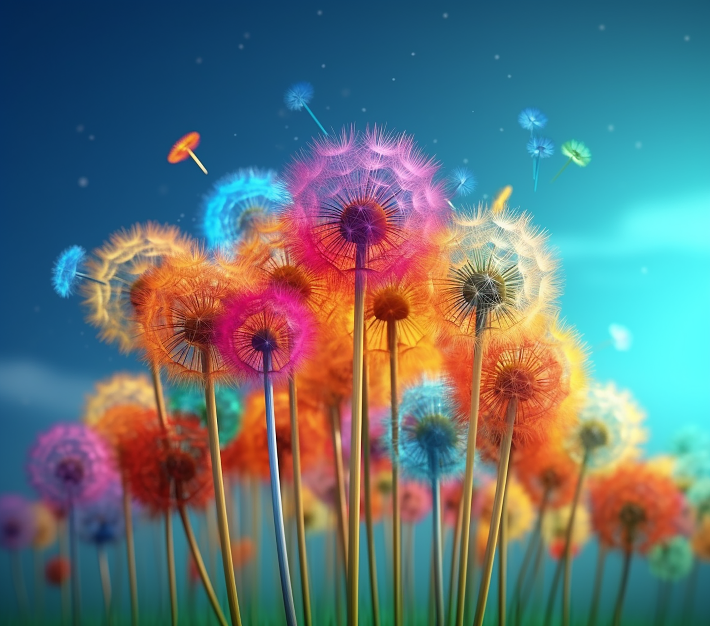 3D Dandelion Flowers 3