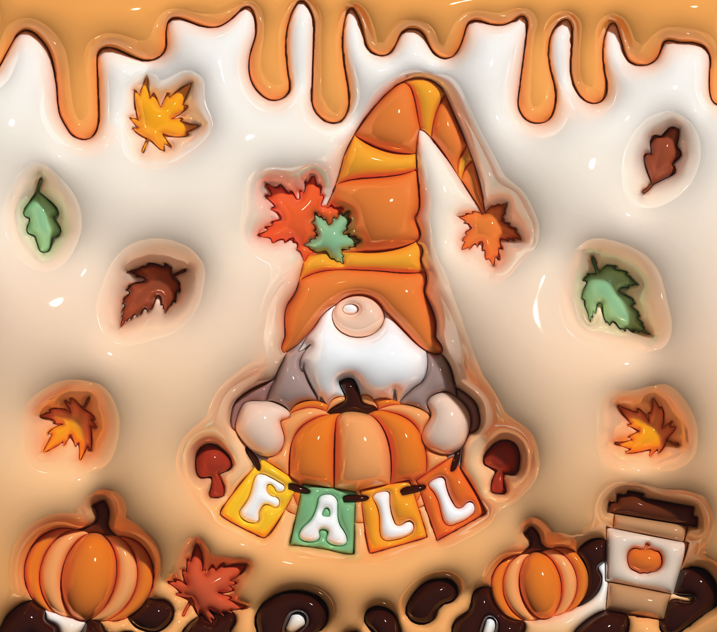 3D INFLATED GNOME FALL