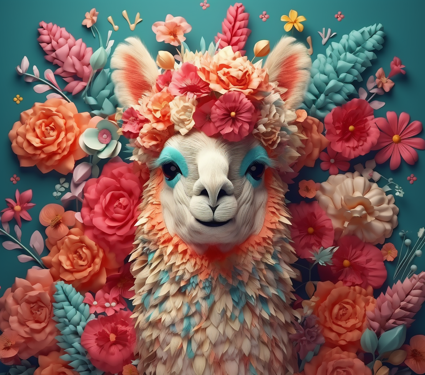 3D LLAMA FLOWERS