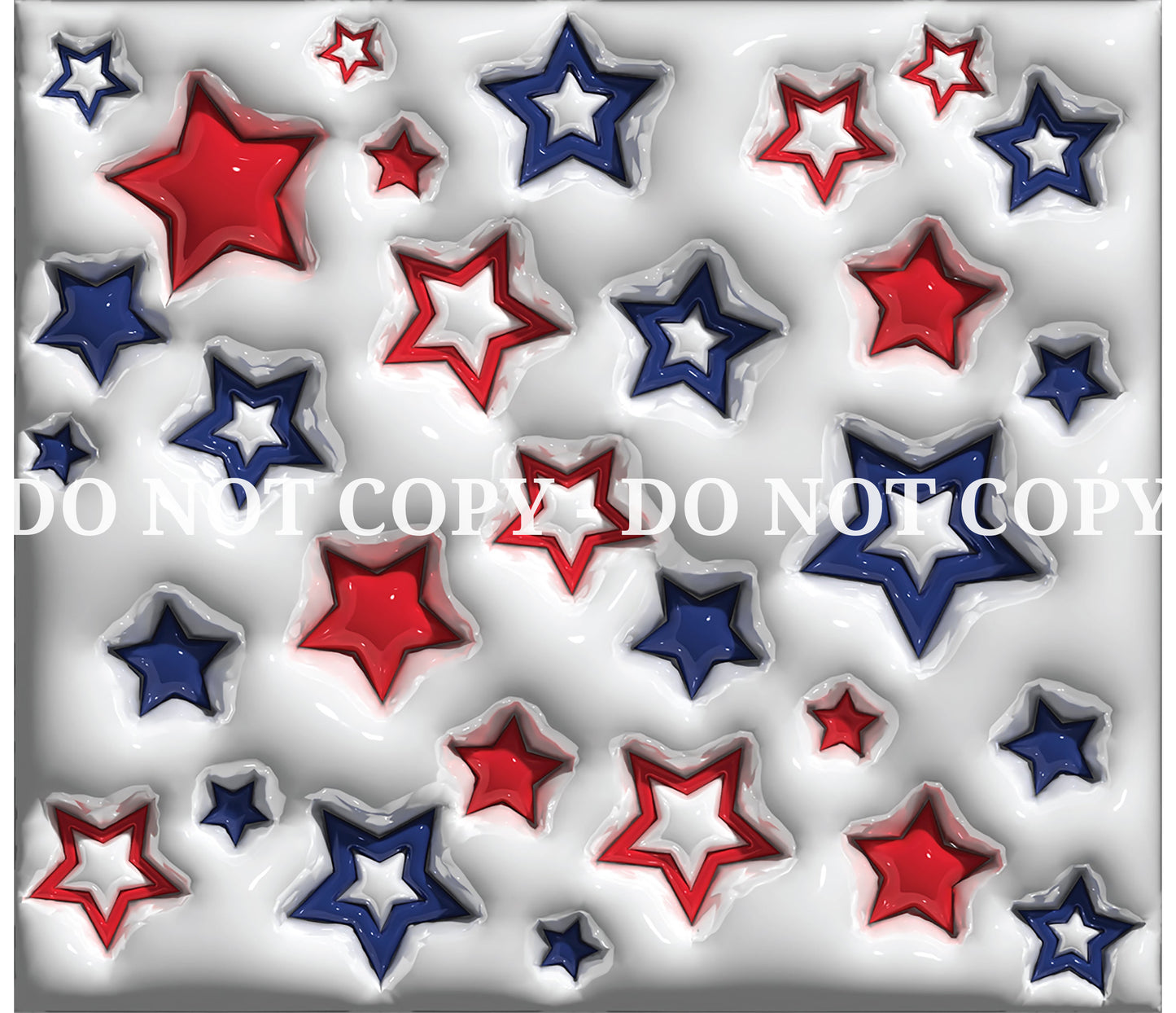 3D PUFFY AMERICAN STARS