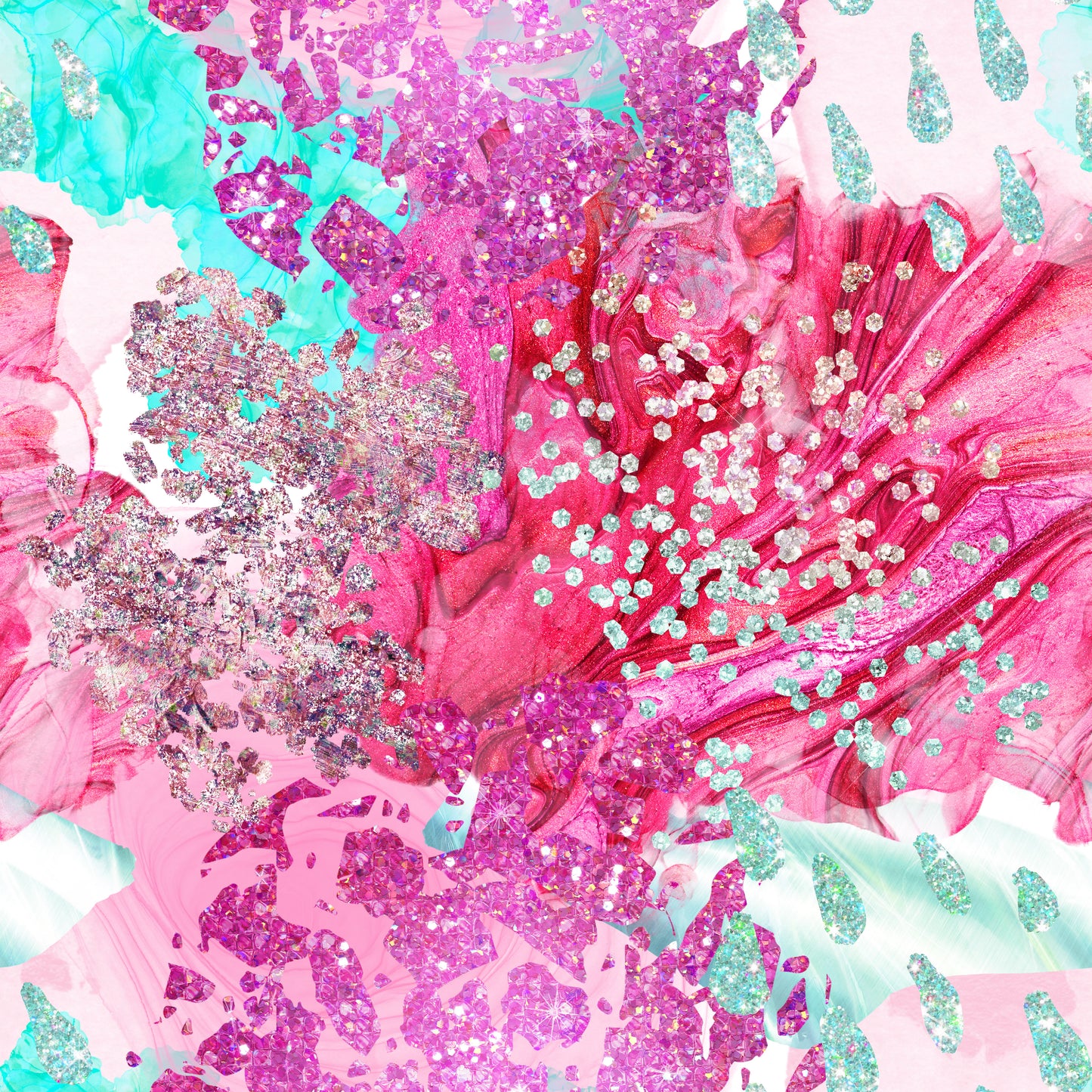 PINK AND MINT ABSTRACT - MULTIPLE VARIATIONS