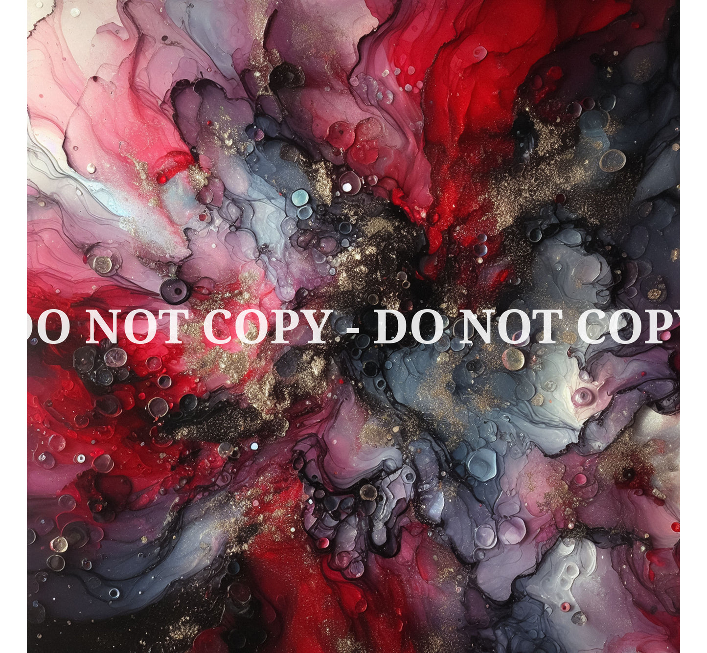 RED BLACK ALCOHOL INK PATTERN VINYL - MULTIPLE VARIATIONS