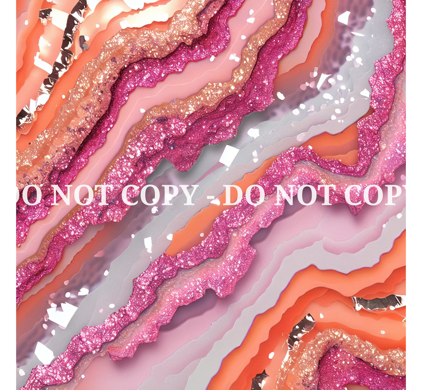 ORANGE AND PINK GLAM AGATE PATTERN VINYL - MULTIPLE VARIATIONS