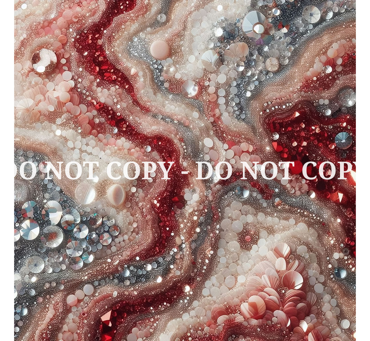 JEWELED RED AGATE PATTERN VINYL - MULTIPLE VARIATIONS