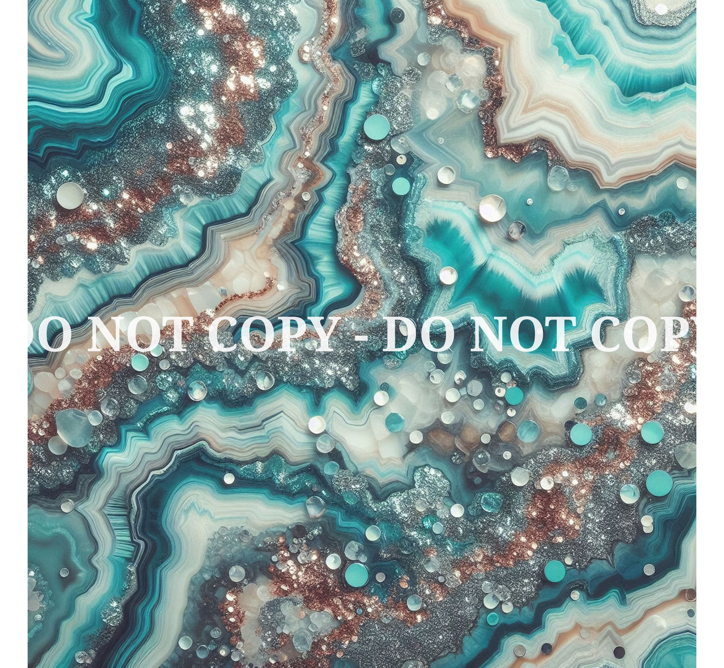 JEWELED TURQUOISE AGATE PATTERN VINYL - MULTIPLE VARIATIONS