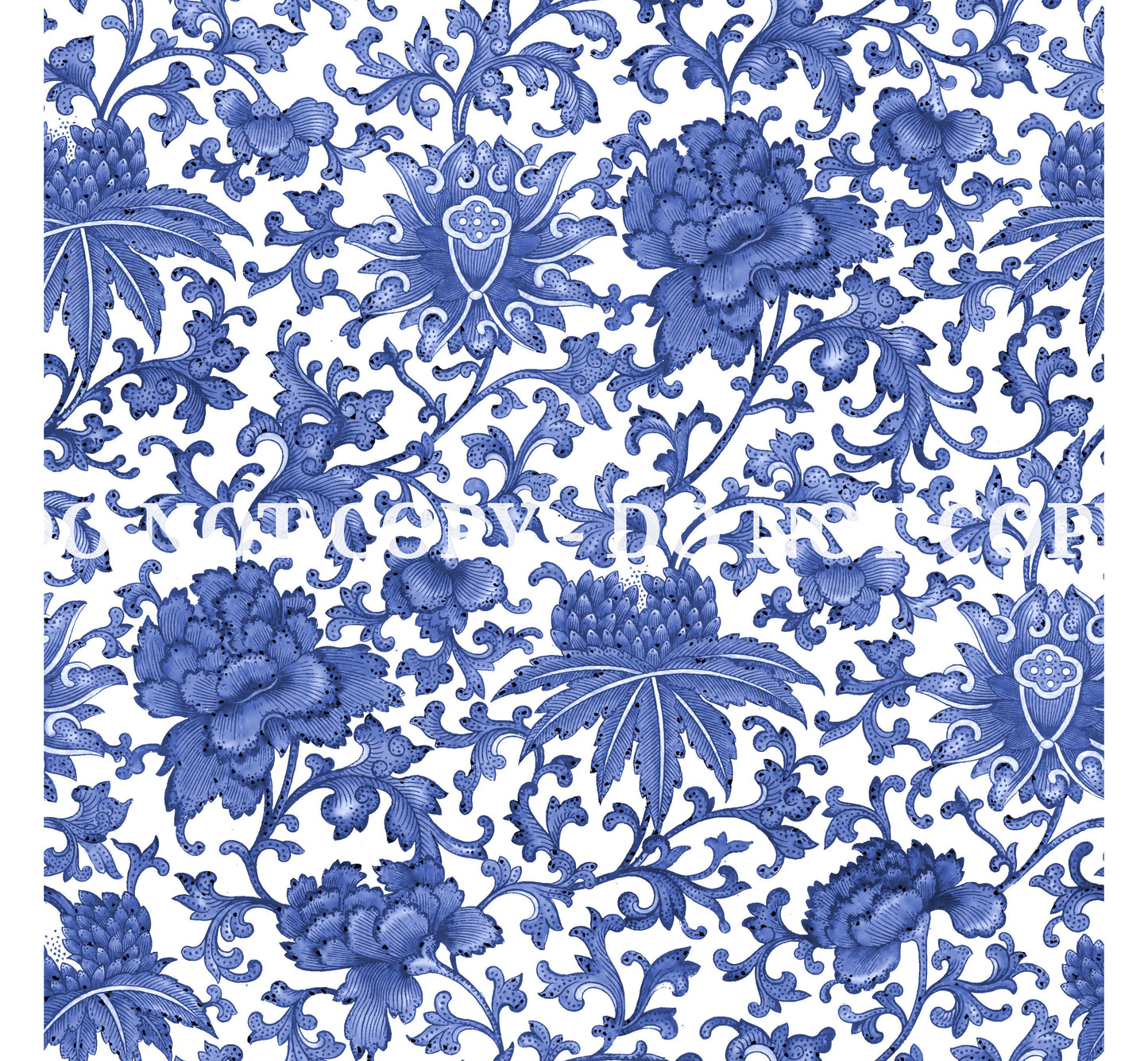 BLUE CHINA DISH PATTERN VINYL - MULTIPLE VARIATIONS