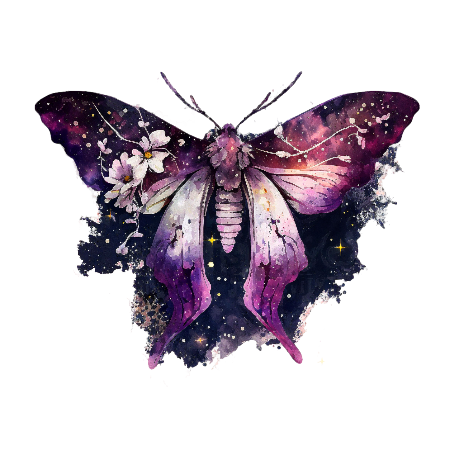 WATERCOLOR MOTHS - Decals