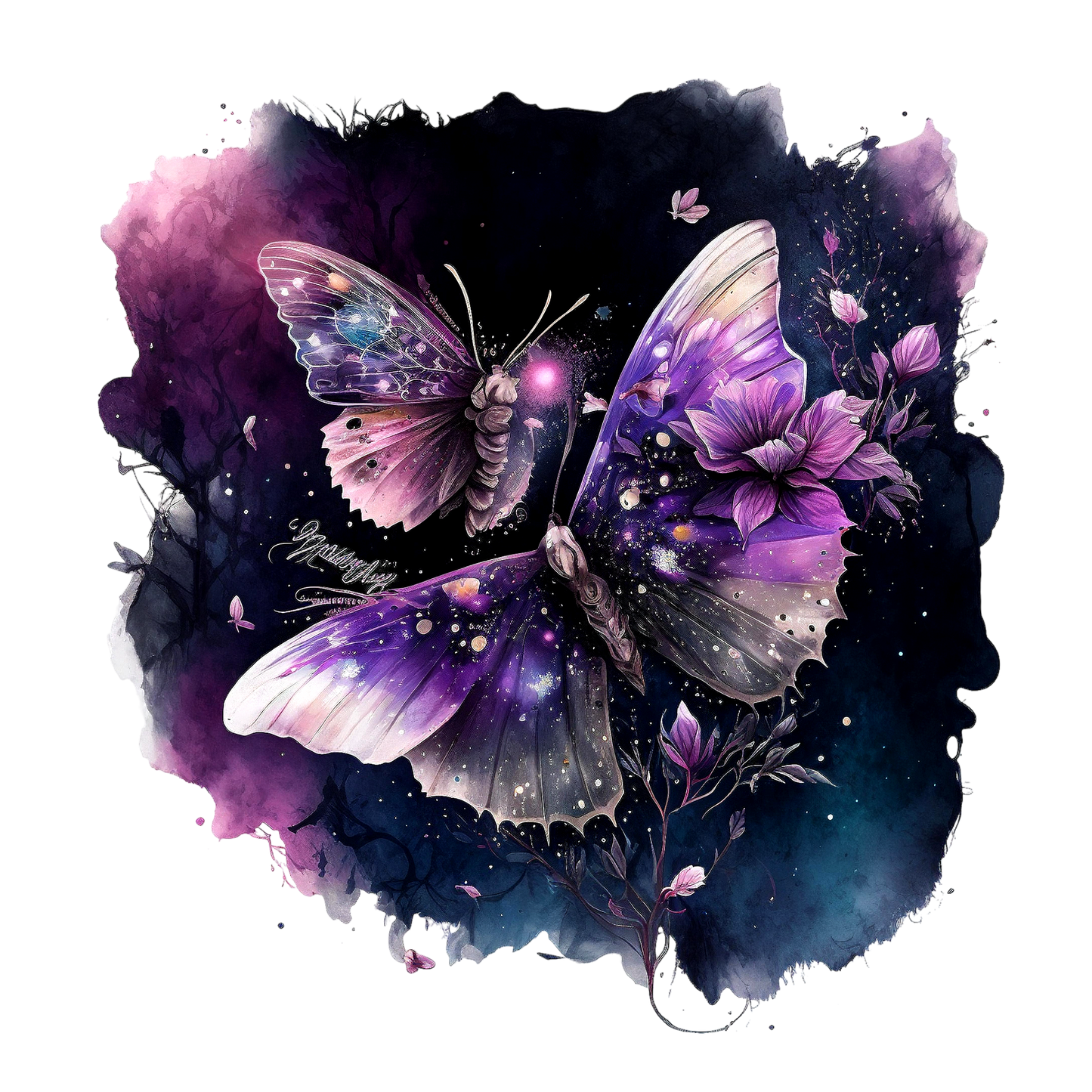 WATERCOLOR MOTHS - Decals