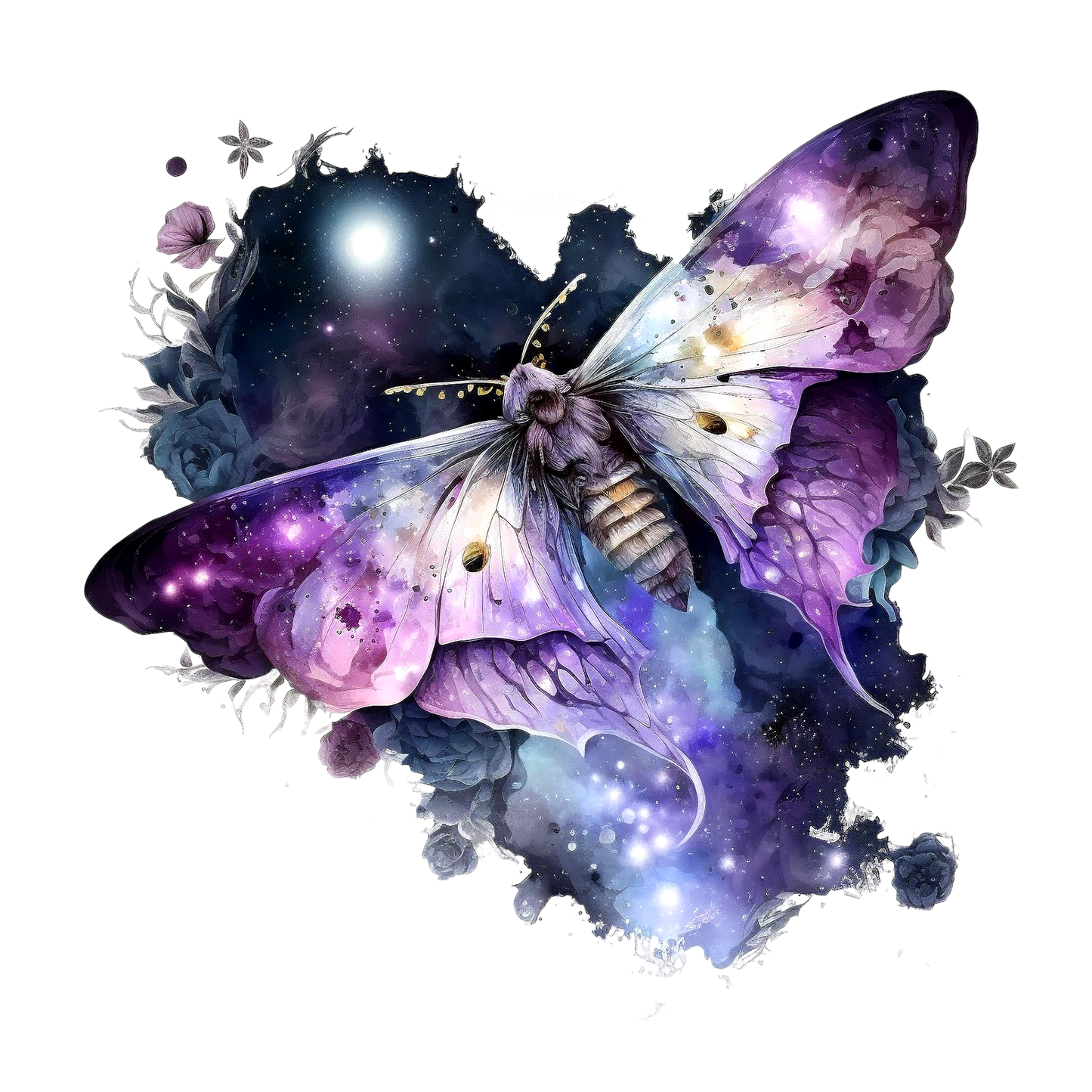 WATERCOLOR MOTHS - Decals