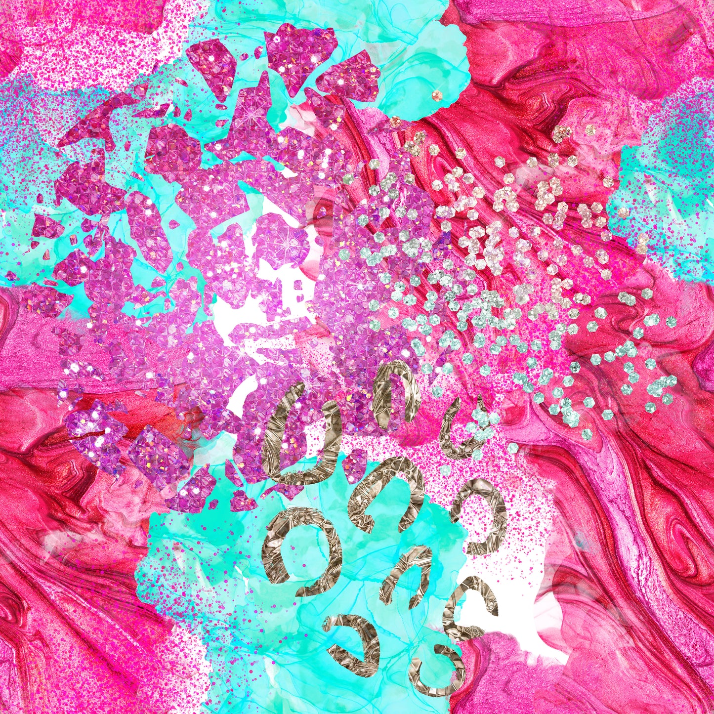 PINK AND MINT ABSTRACT - MULTIPLE VARIATIONS