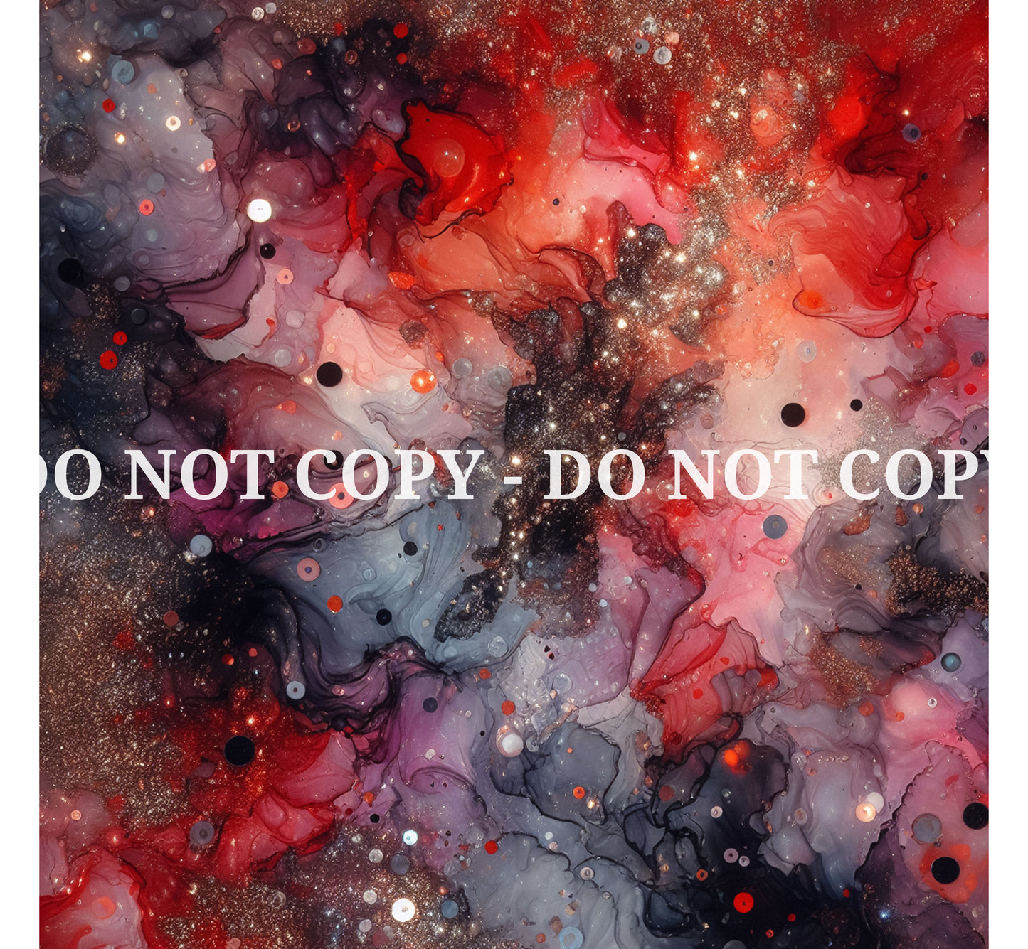 RED BLACK ALCOHOL INK PATTERN VINYL - MULTIPLE VARIATIONS