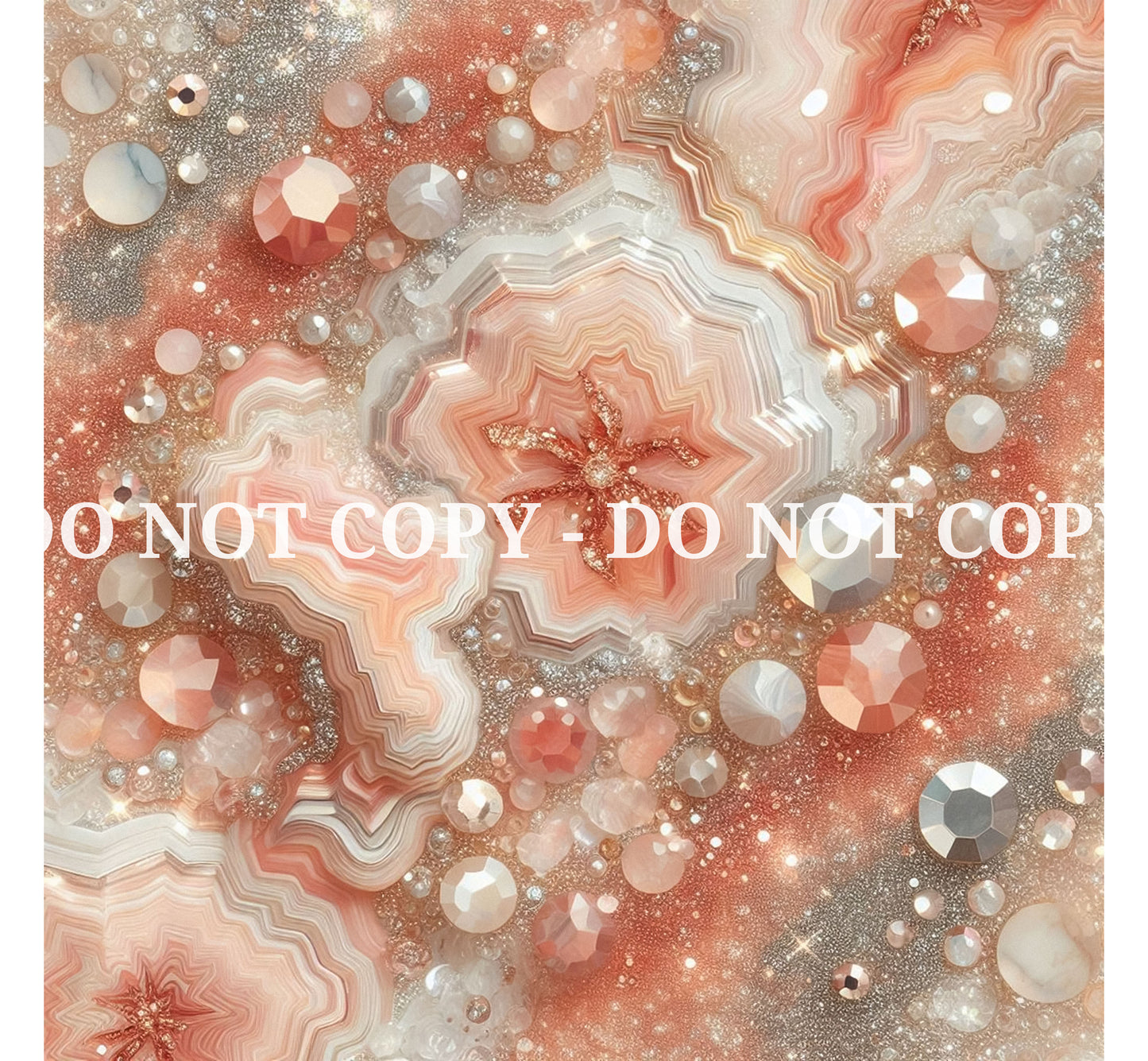 JEWELED PEACH AGATE PATTERN VINYL - MULTIPLE VARIATIONS