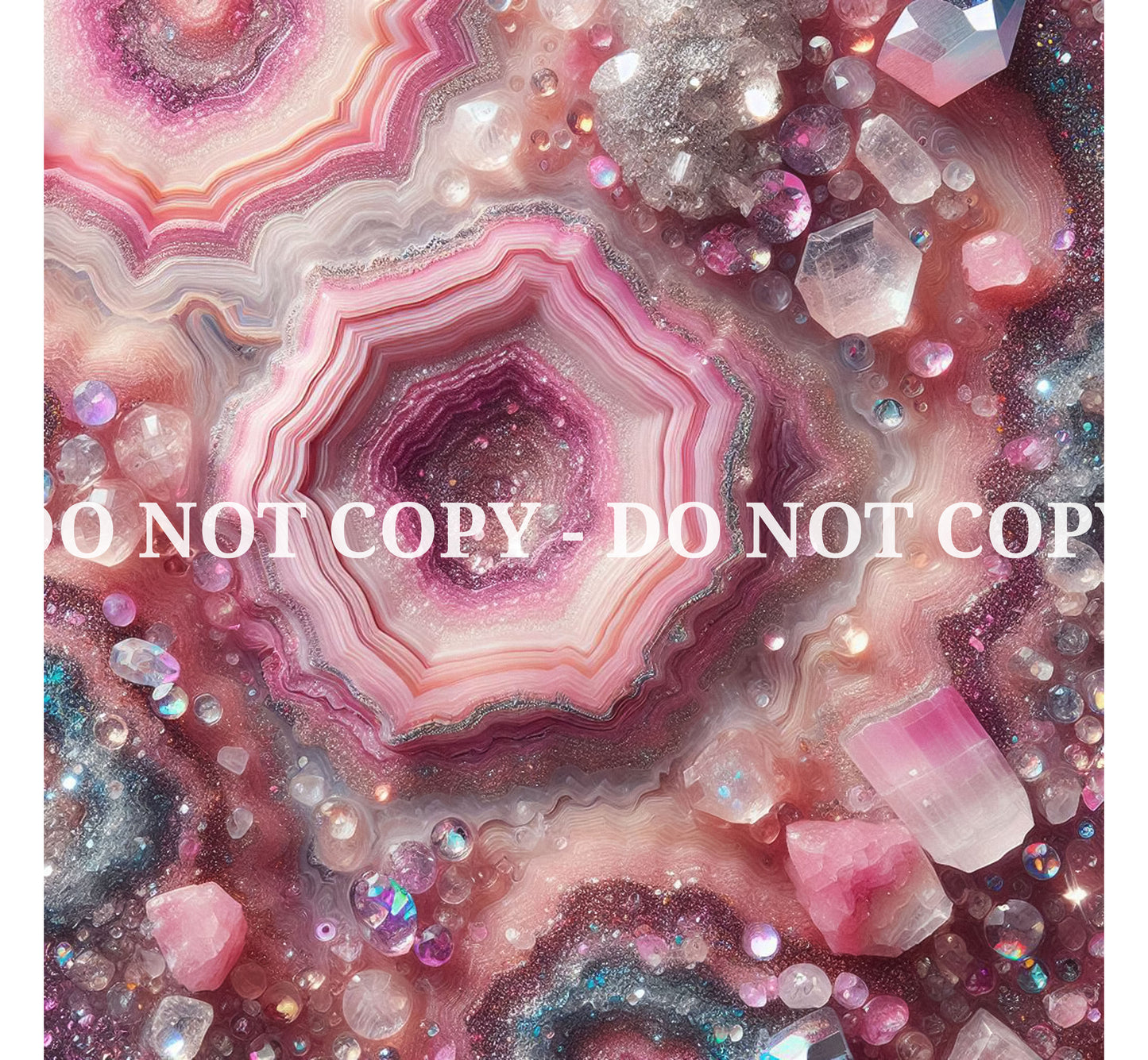 JEWELED PINK AGATE PATTERN VINYL - MULTIPLE VARIATIONS