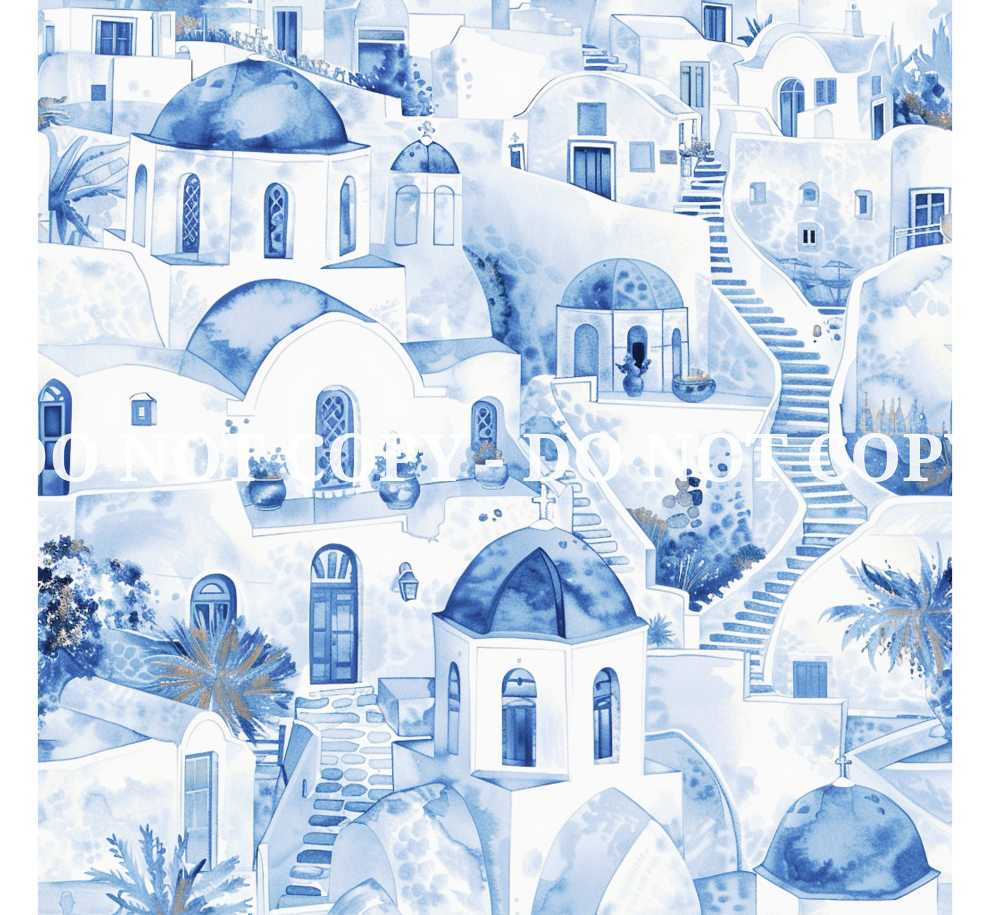 HELLO SANTORINI PATTERN VINYL - MULTIPLE VARIATIONS