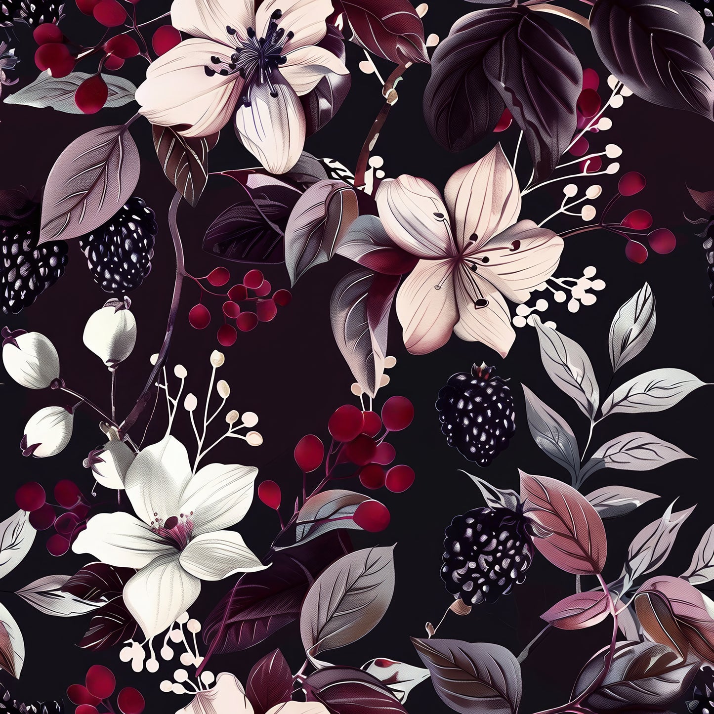 PLUM FLORAL VINYL - MULTIPLE VARIATIONS