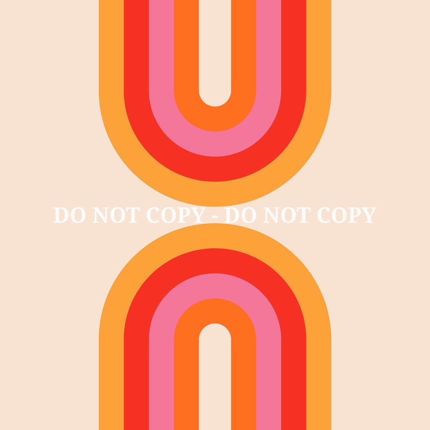 PINK AND ORANGE RETRO PATTERN VINYL - MULTIPLE VARIATIONS