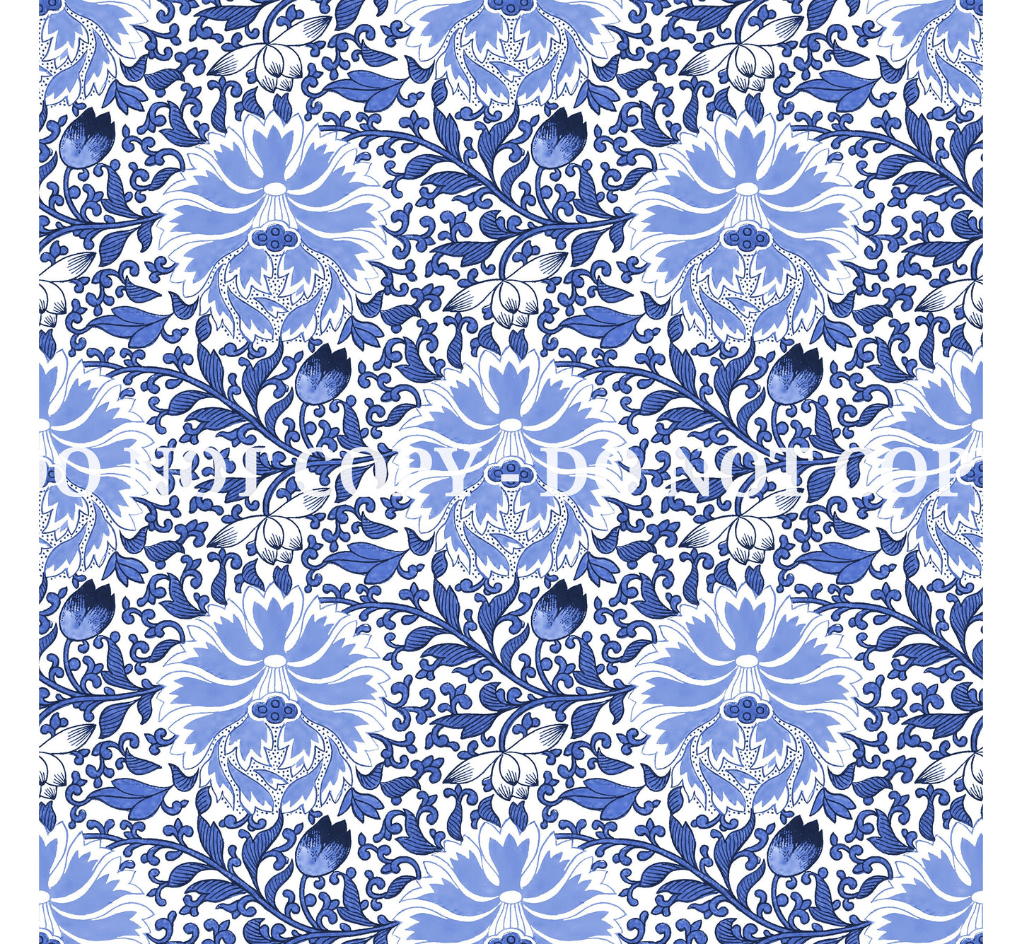 BLUE CHINA DISH PATTERN VINYL - MULTIPLE VARIATIONS