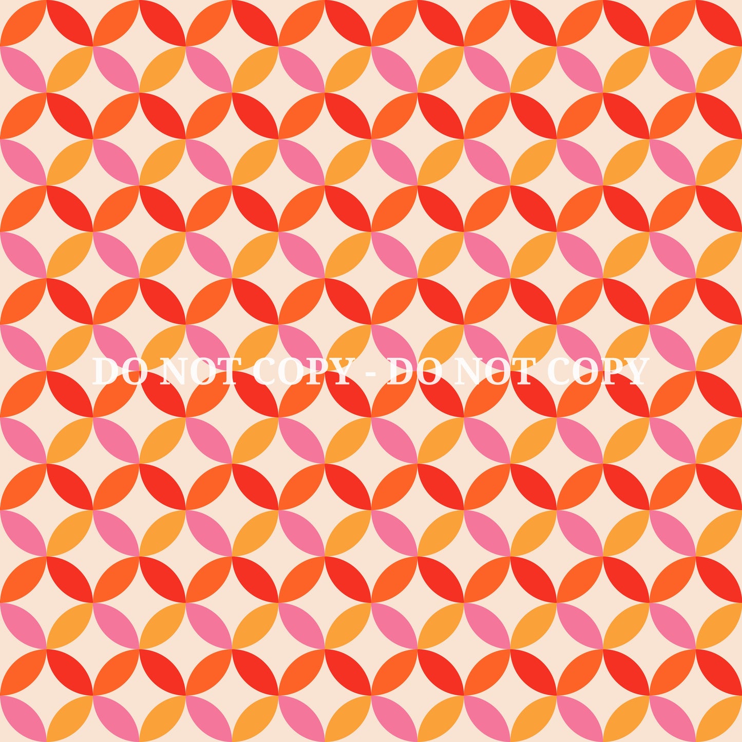 PINK AND ORANGE RETRO PATTERN VINYL - MULTIPLE VARIATIONS
