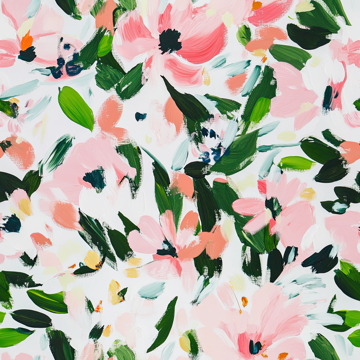 BLUSH FLORAL PAINT VINYL - MULTIPLE VARIATIONS