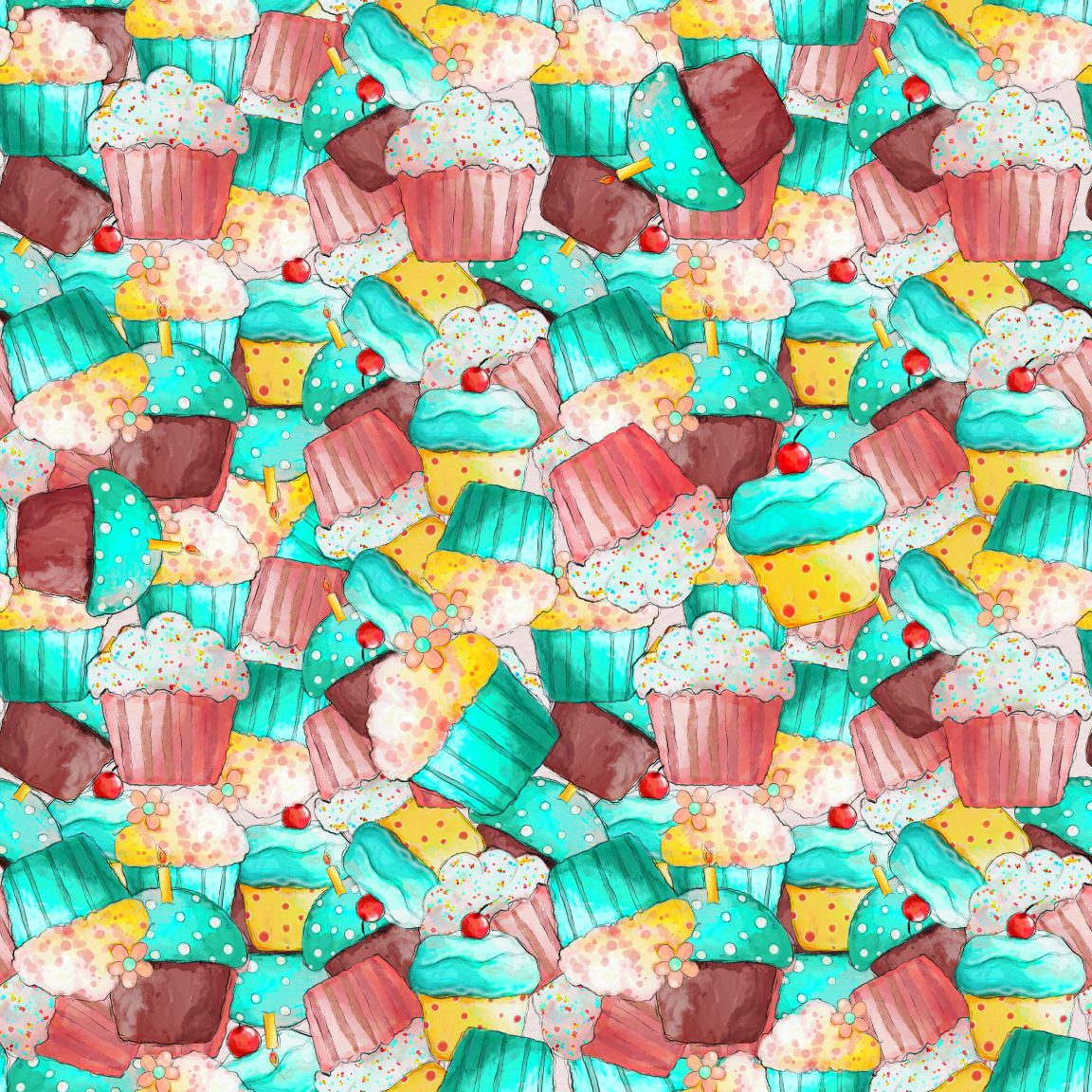 CUPCAKE PATTERN VINYL - PINE AND FEATHERS