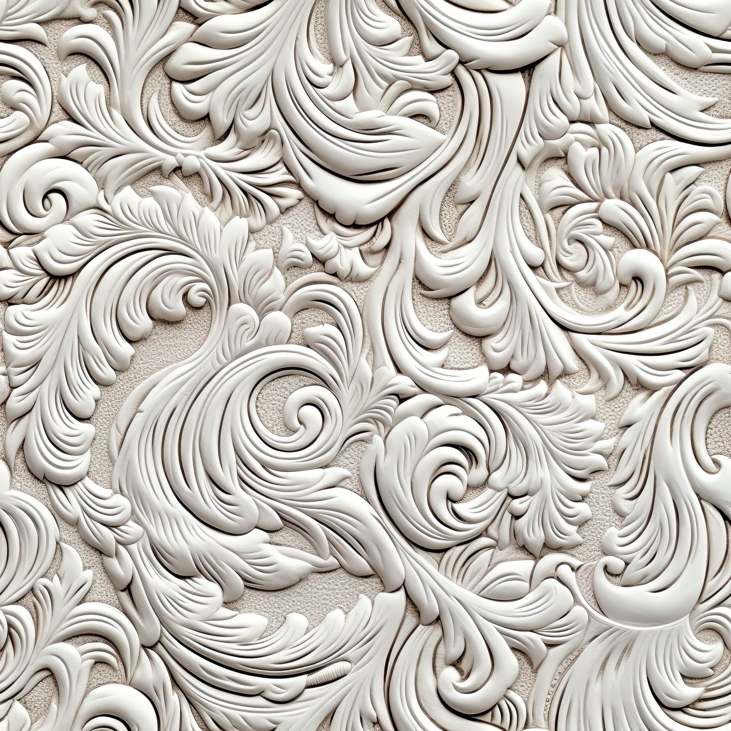 EMBOSSED WHITE LEATHER - PATTERN VINYL