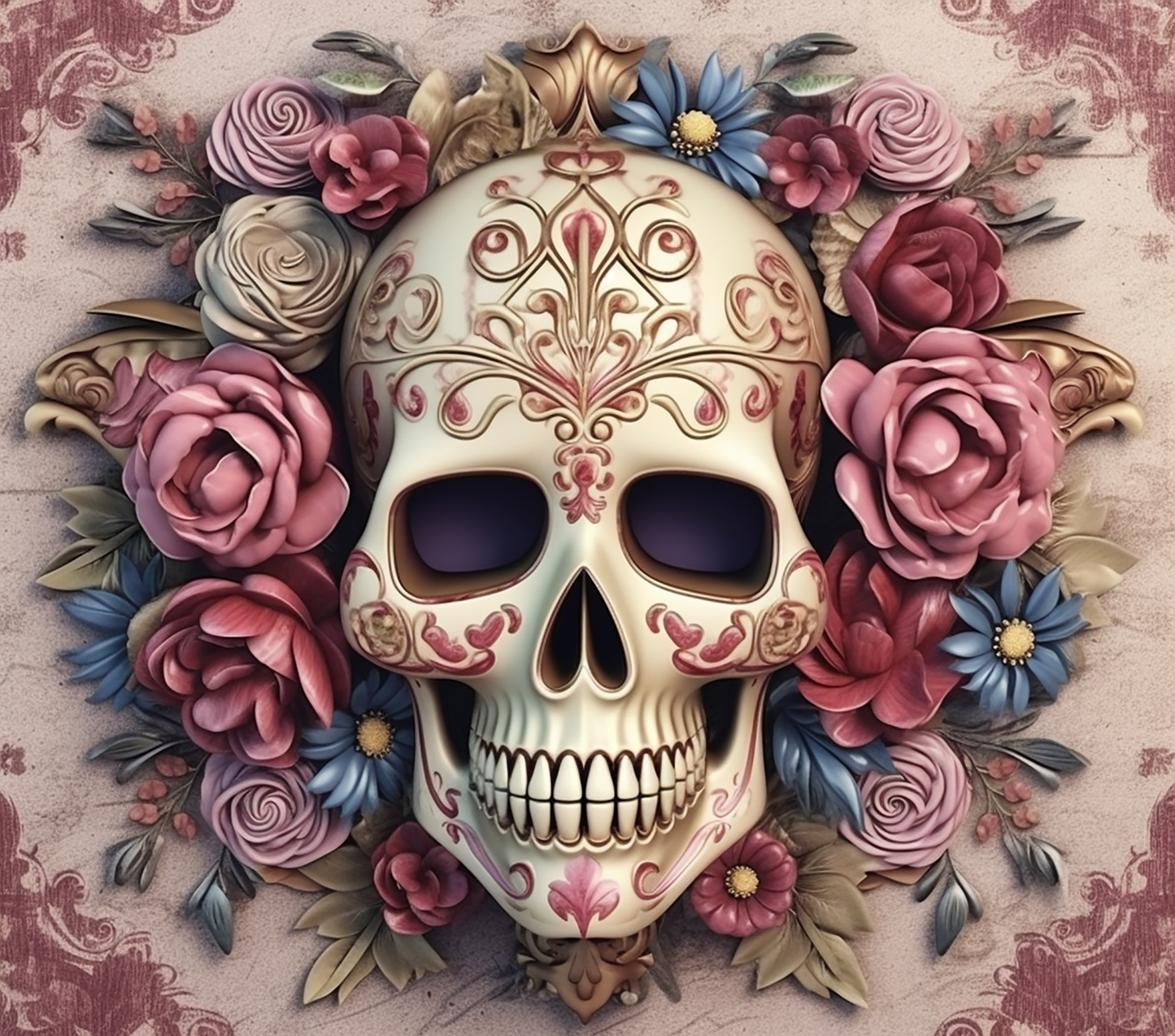 SUGAR SKULL FLORAL 5