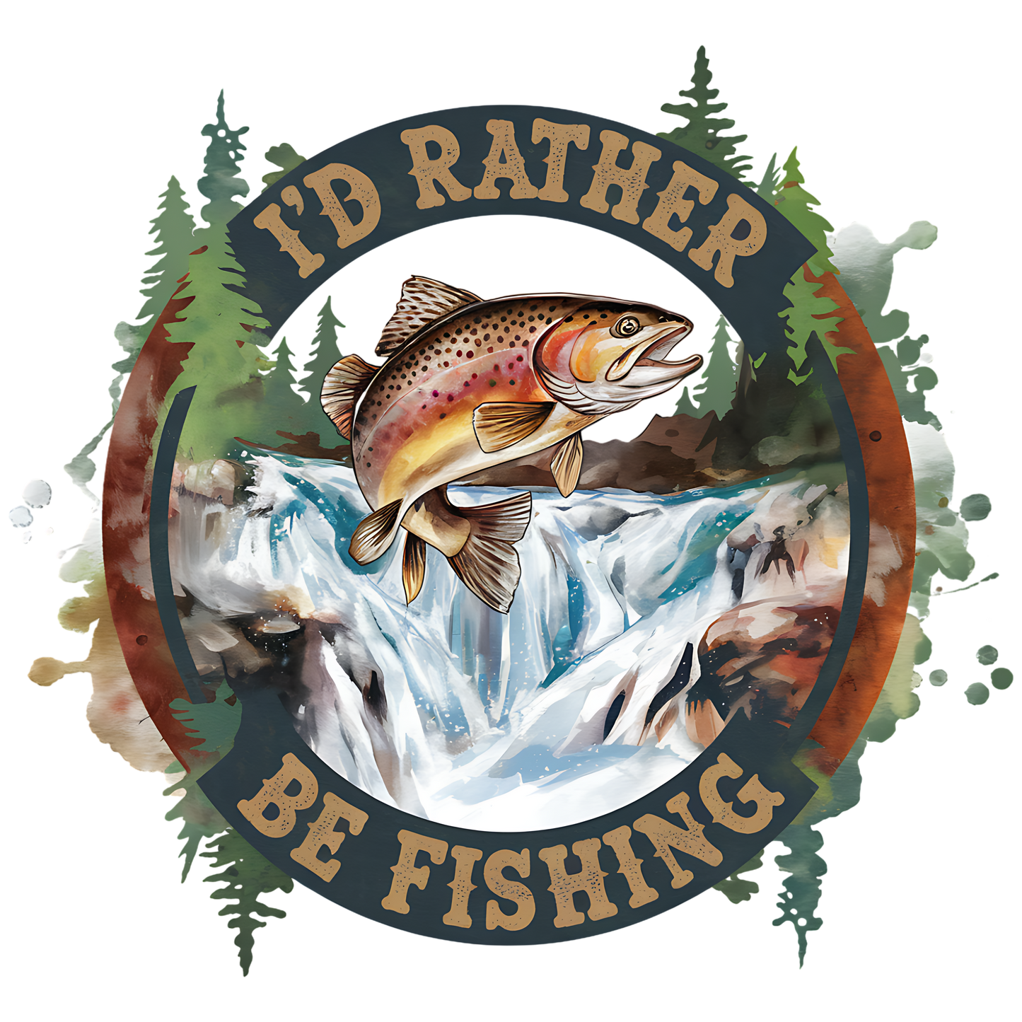 ID RATHER BE FISHING - DECAL