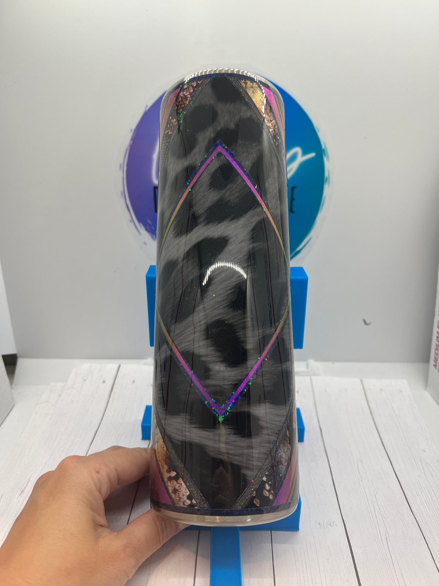 Chameleon Black Fur Template Tumbler