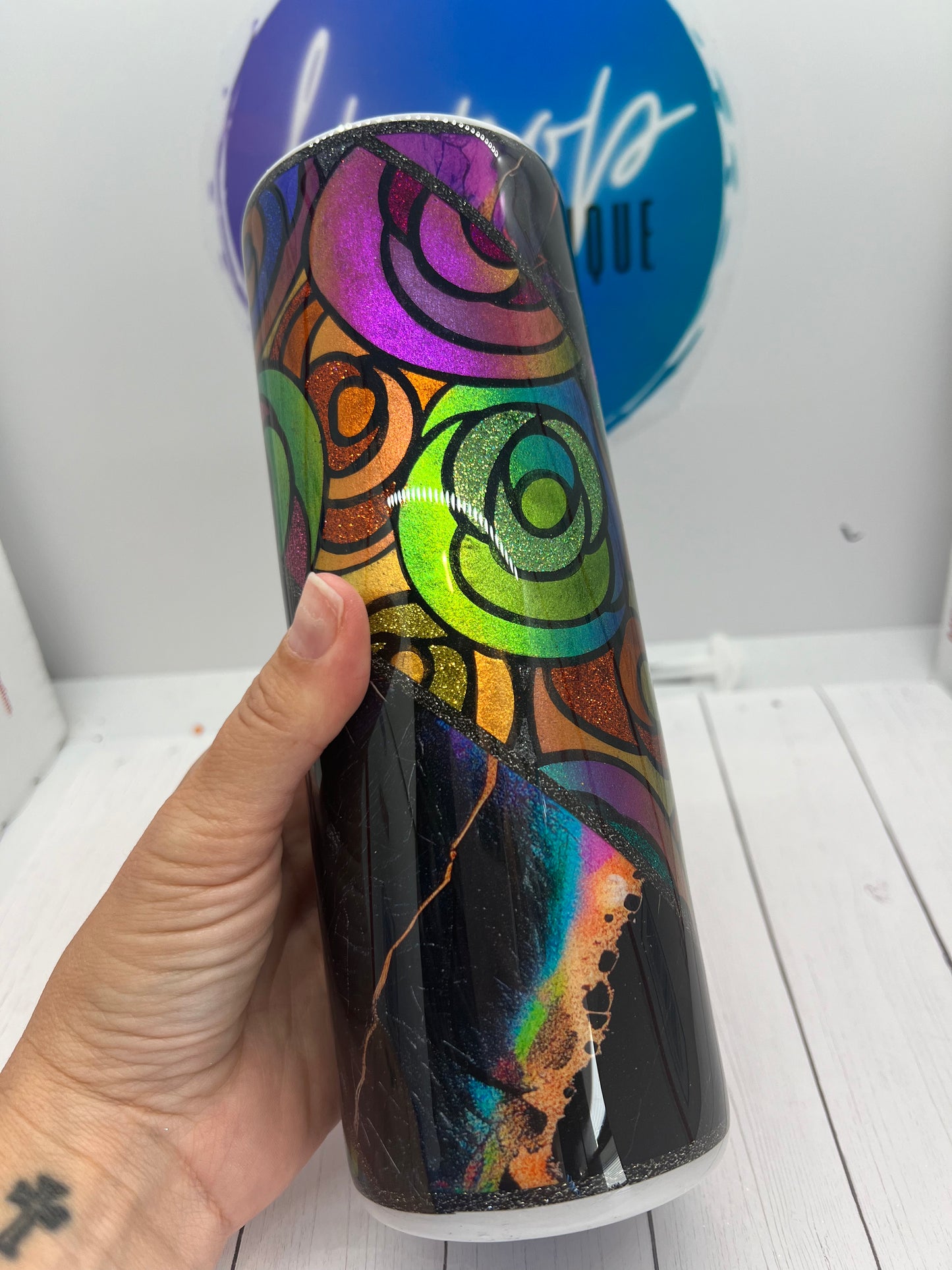 Colorshift rose marble - Template Tumbler