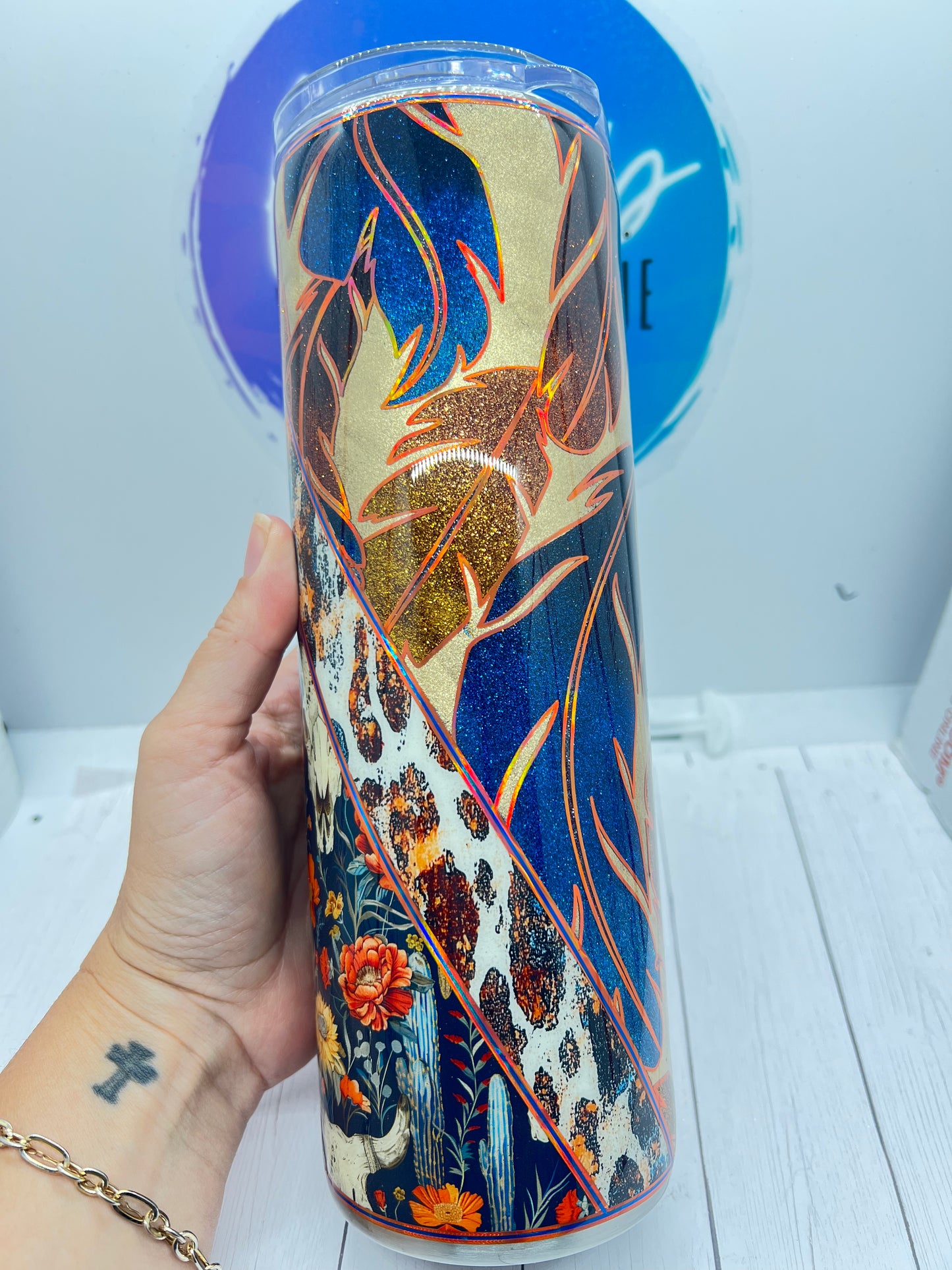 Southwest Feathers Template Tumbler