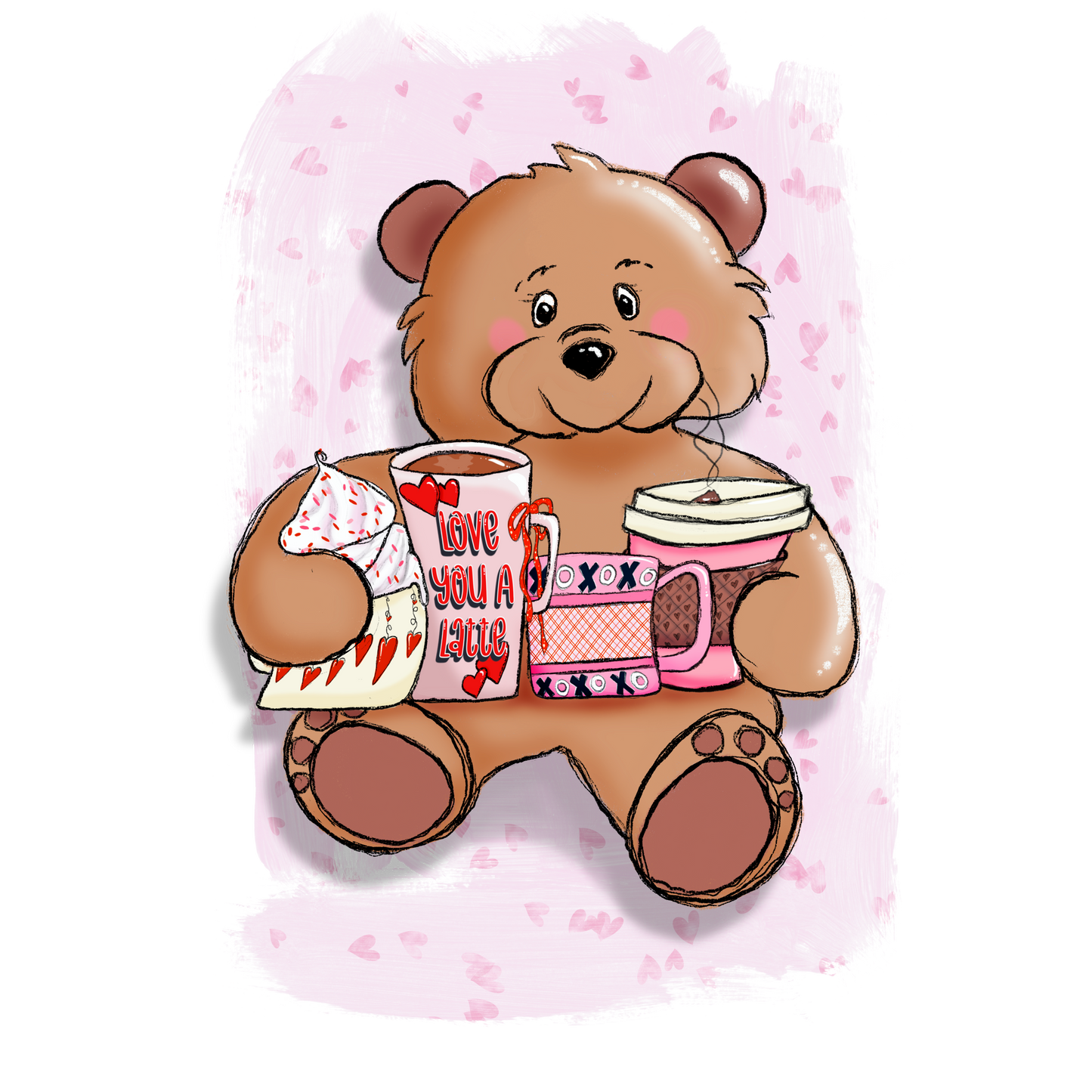 COFFEE VALENTINE VINYL - MULTIPLE VARIATIONS - PINE AND FEATHERS DESIGNS