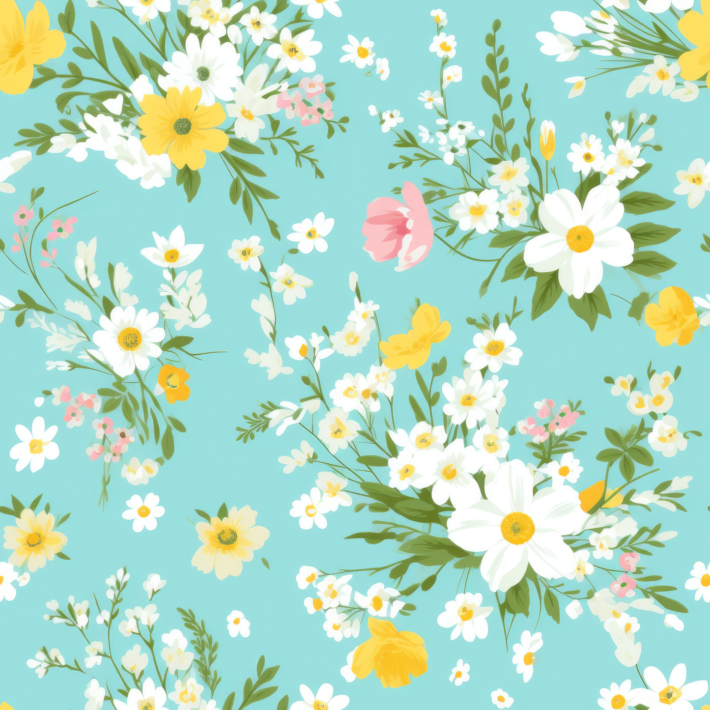 PASTEL EASTER FLORAL PATTERN VINYL - MULTIPLE VARIATIONS