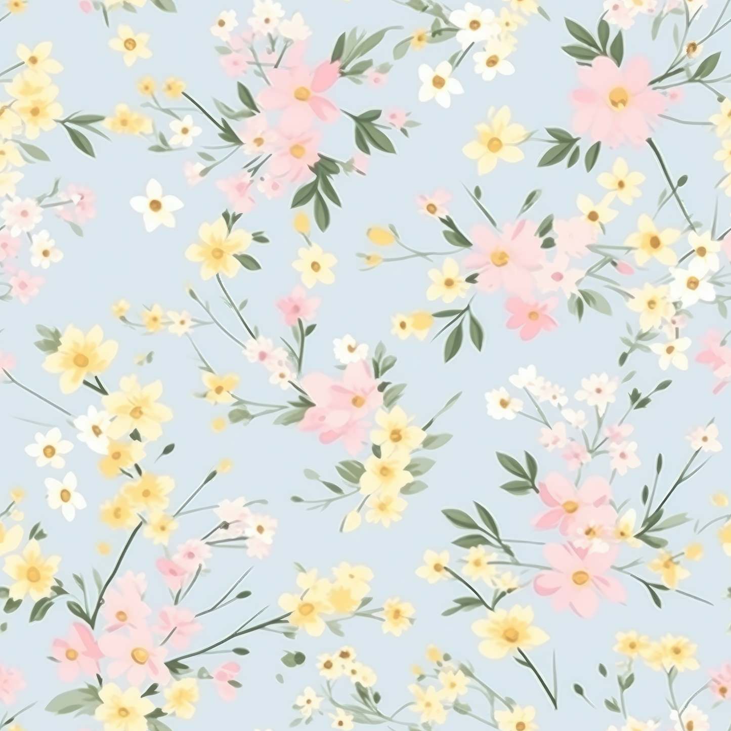 PASTEL EASTER FLORAL PATTERN VINYL - MULTIPLE VARIATIONS