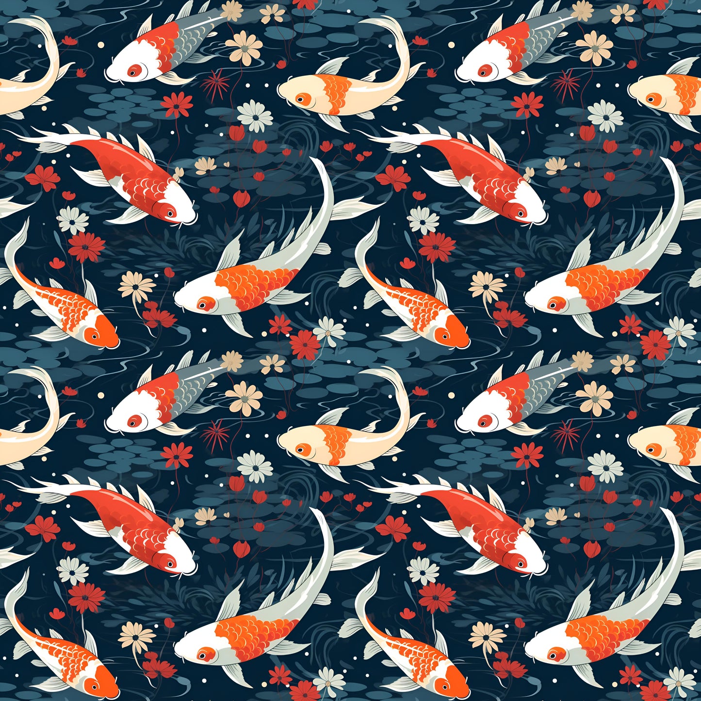 KOI PATTERN VINYL - MULTIPLE VARIATIONS